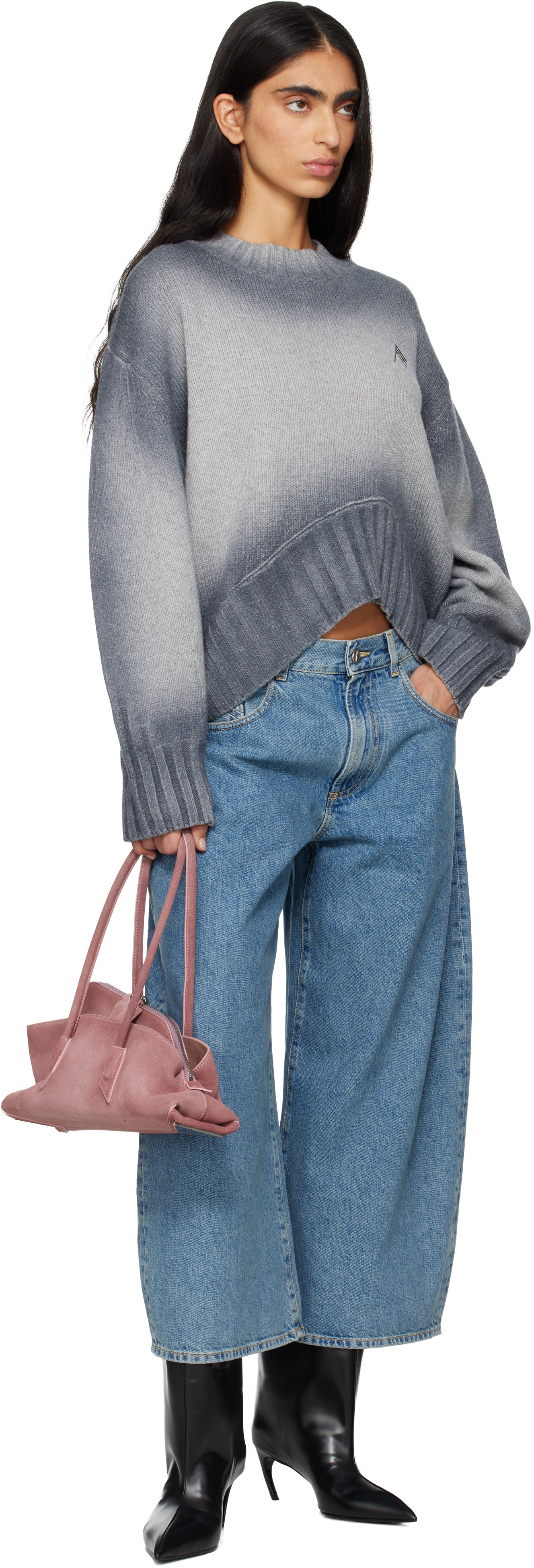 Attico Pink 'la Passeggiata' Small Top Handle Bag