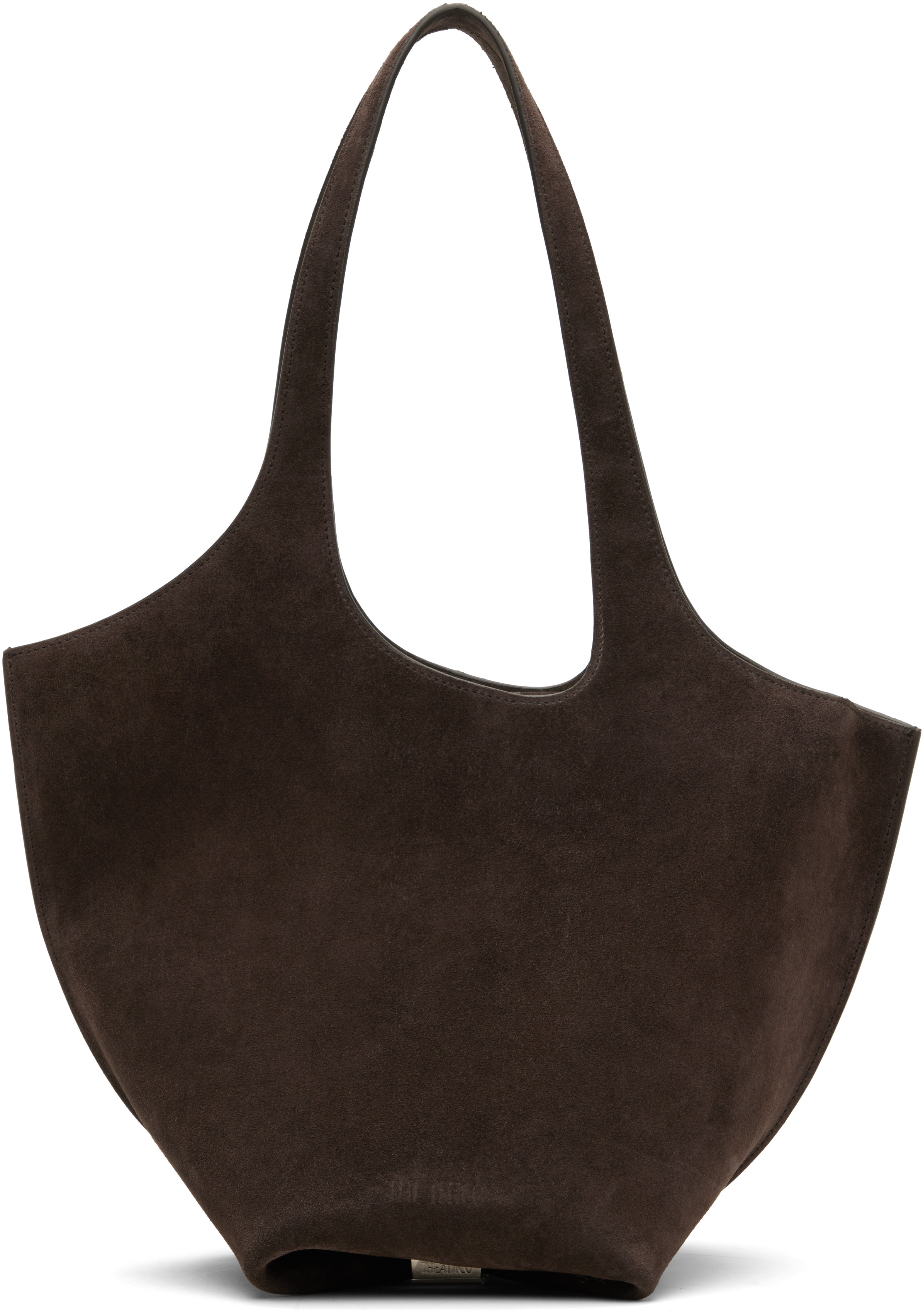 Attico Brown La Scoop Shoulder Bag