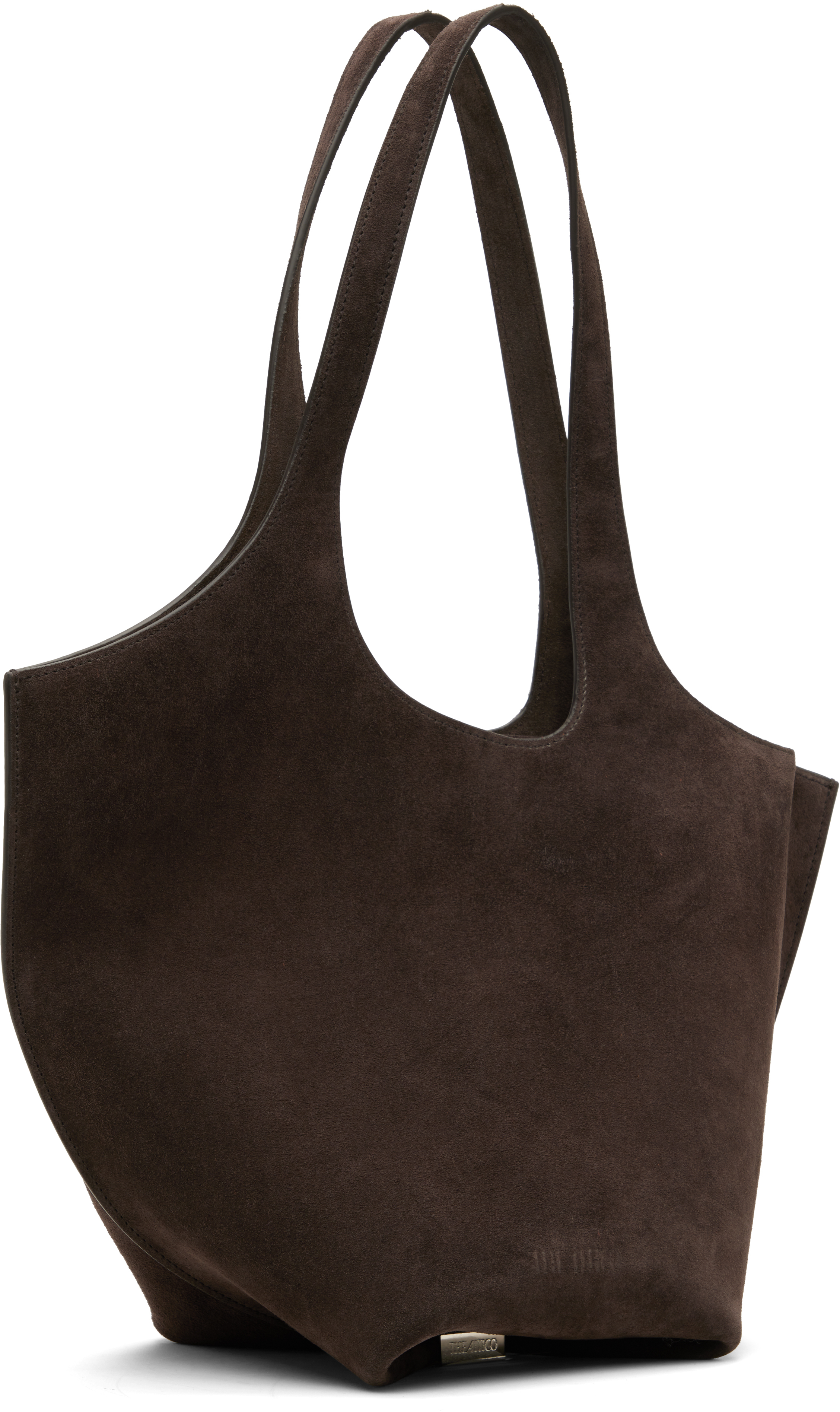Attico Brown La Scoop Shoulder Bag