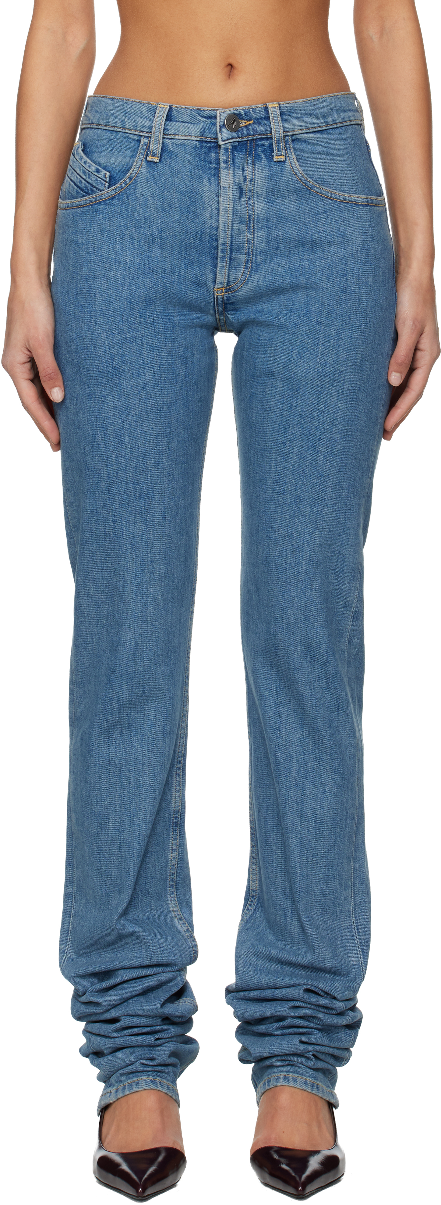Attico Blue Long Jeans