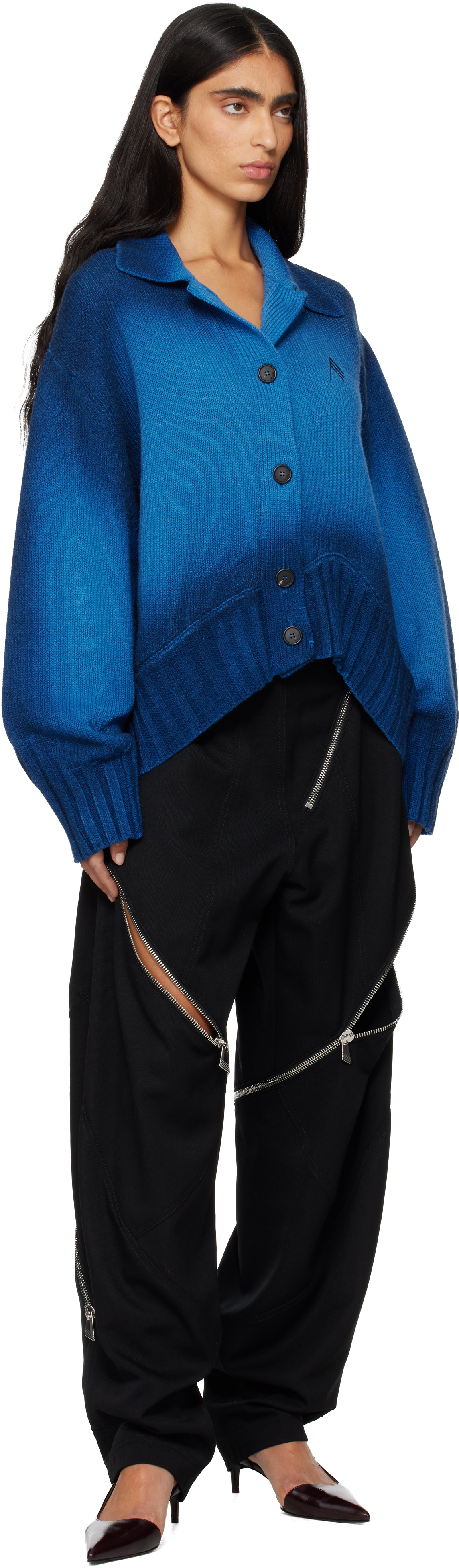 Attico Black Long Trousers In Black