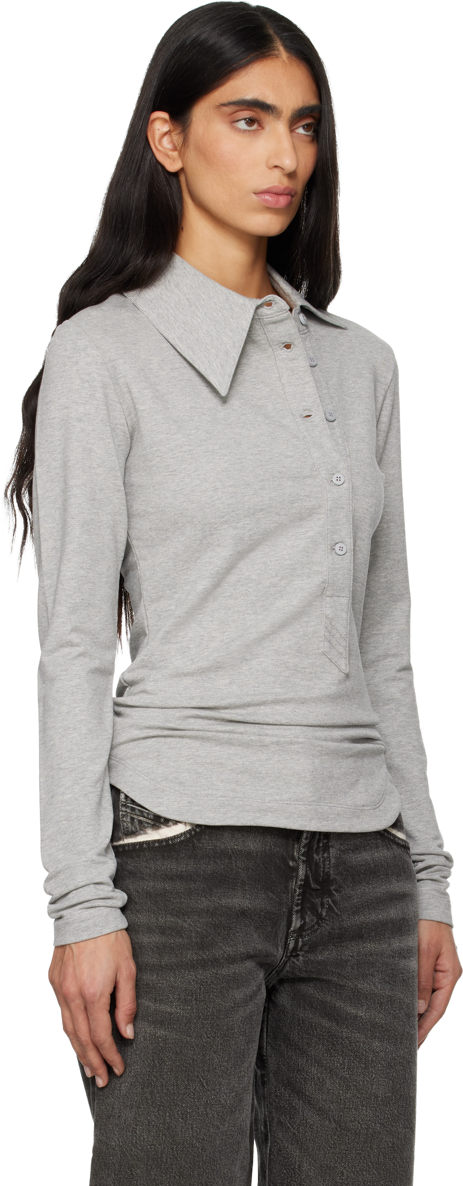 Attico Grey Light American Fleece Polo