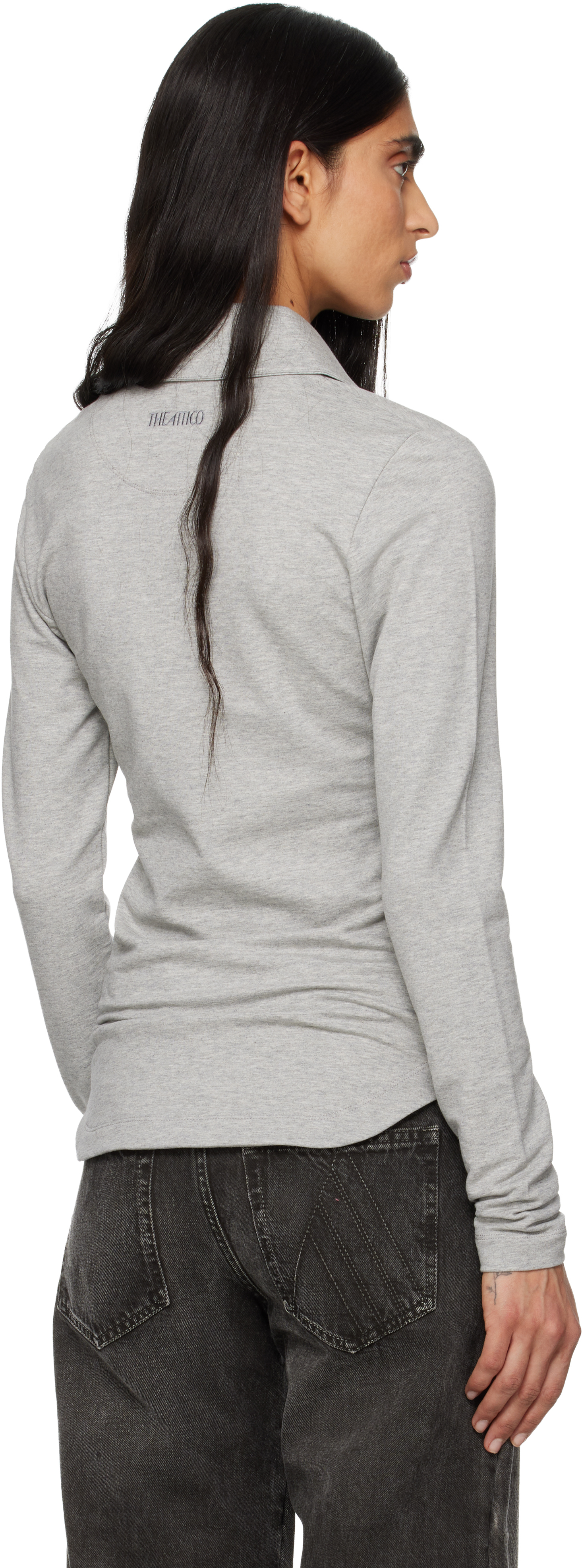 Attico Grey Light American Fleece Polo