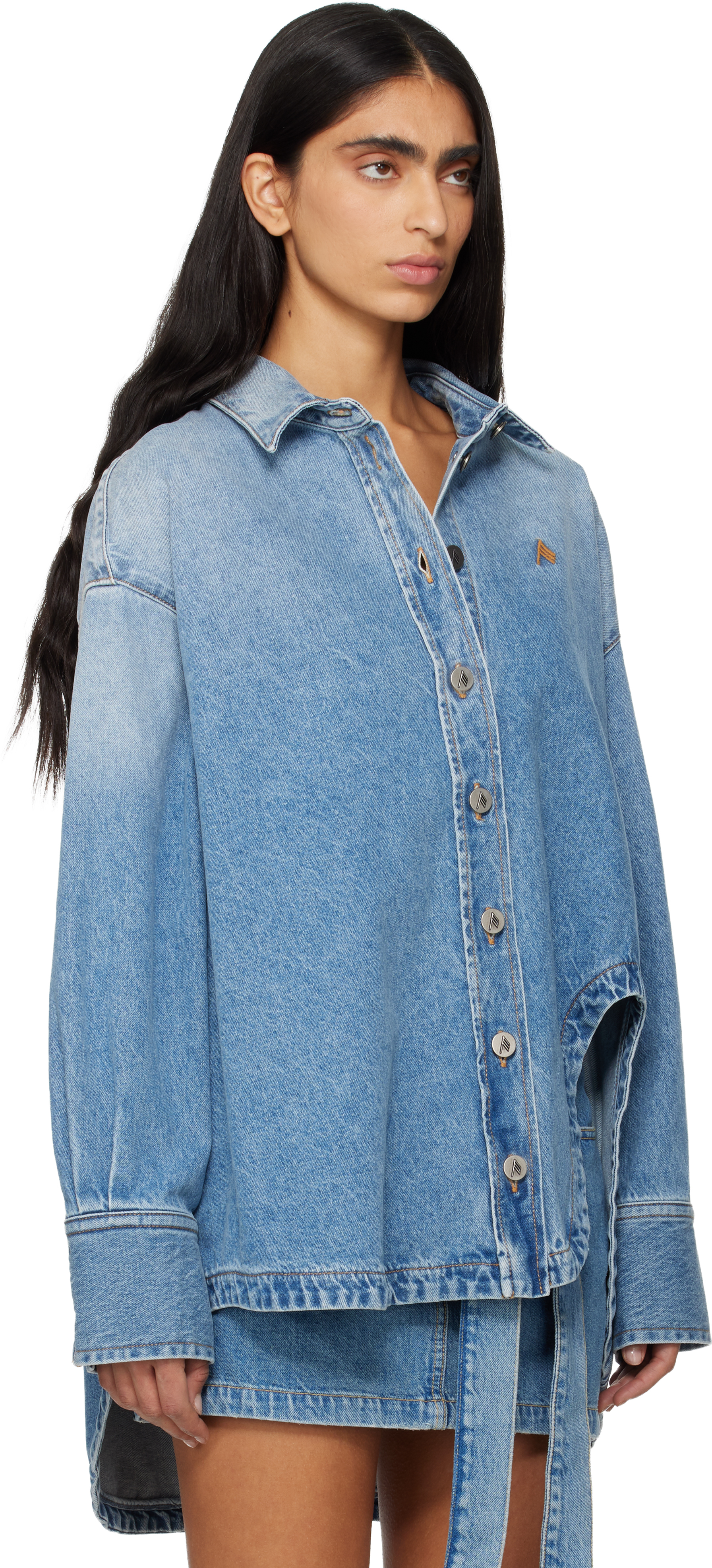 Attico Blue Diana Denim Shirt