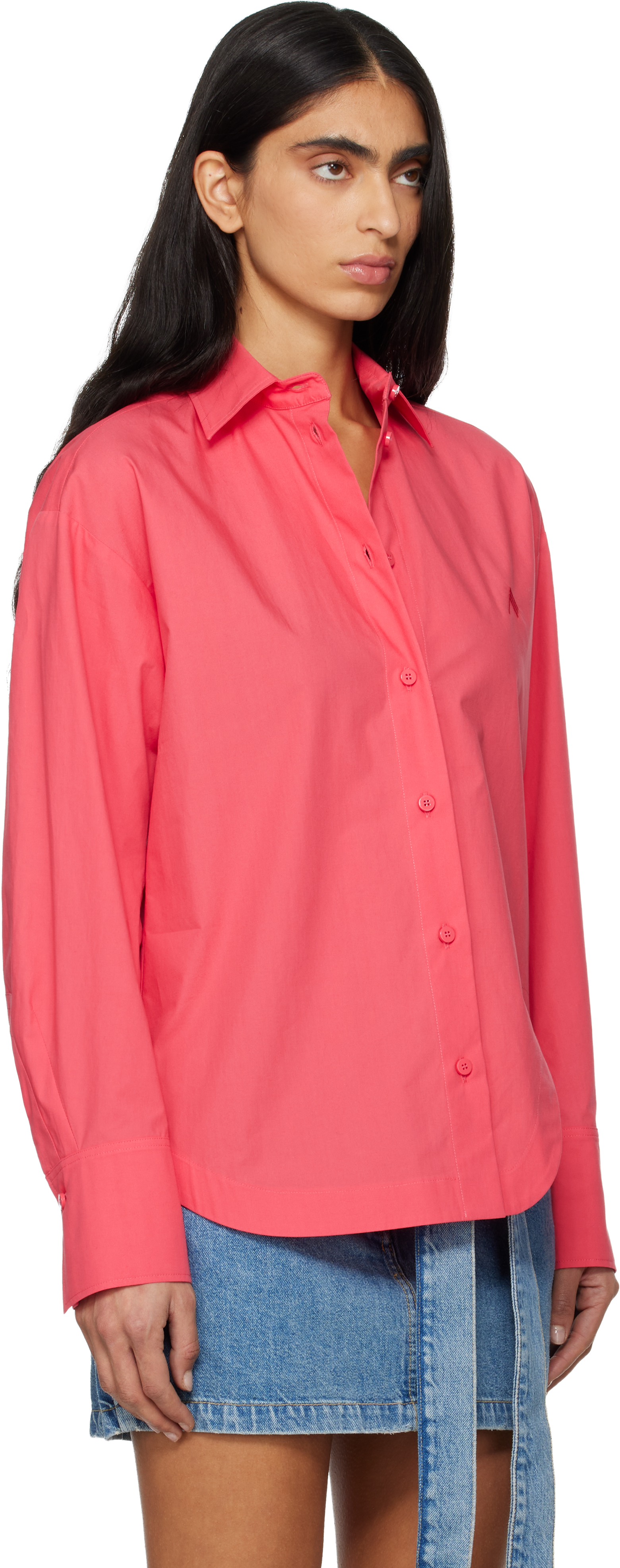 Attico Pink Eliza Shirt In Pink