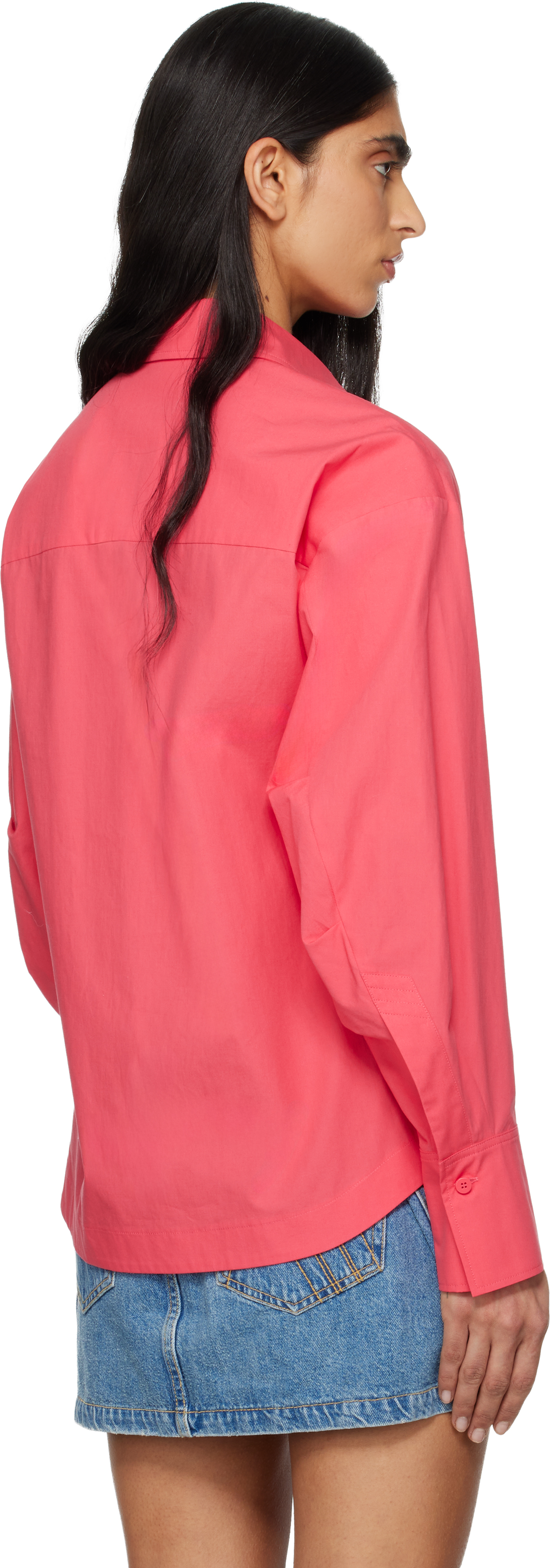 Attico Pink Eliza Shirt In Pink