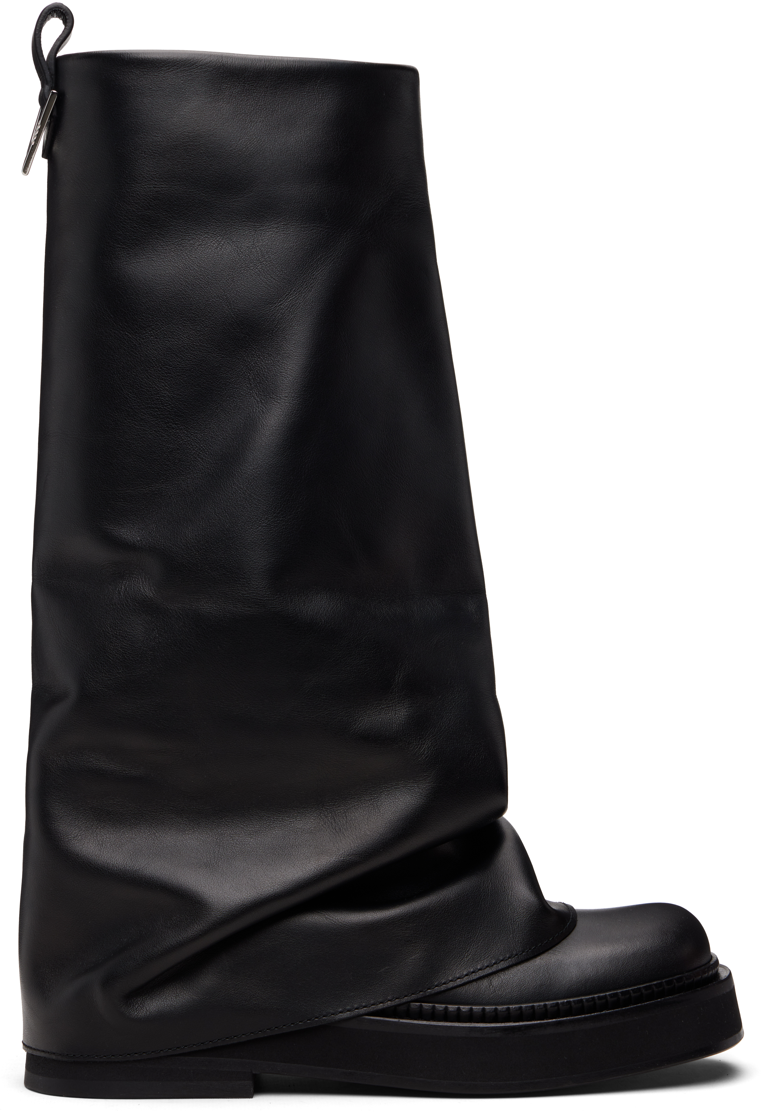 Attico Robin Combat Thigh-high Boots In Black