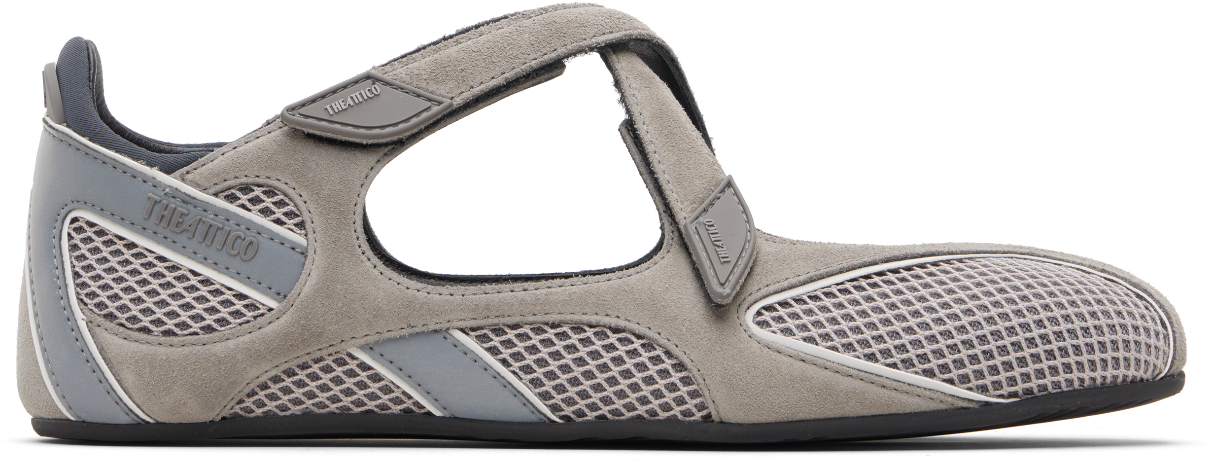Attico Nomad Ballerina Flat In Gray