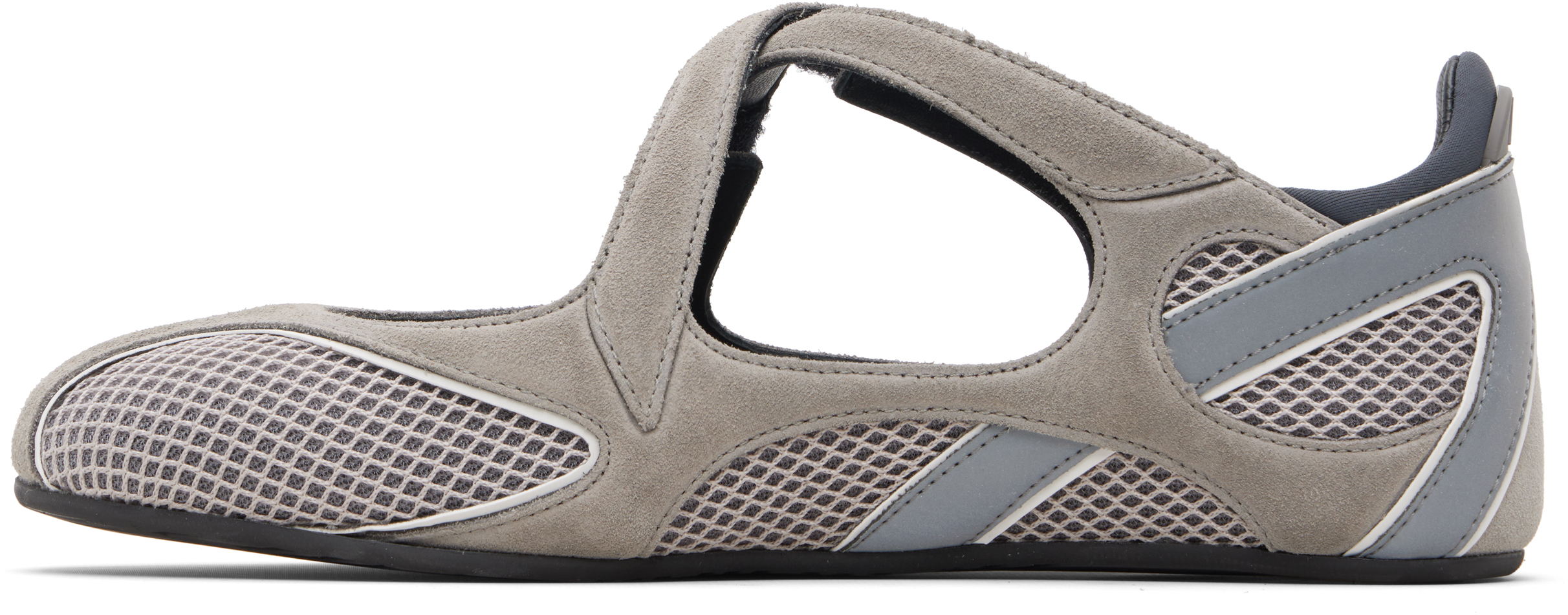 Attico Nomad Ballerina Flat In Gray