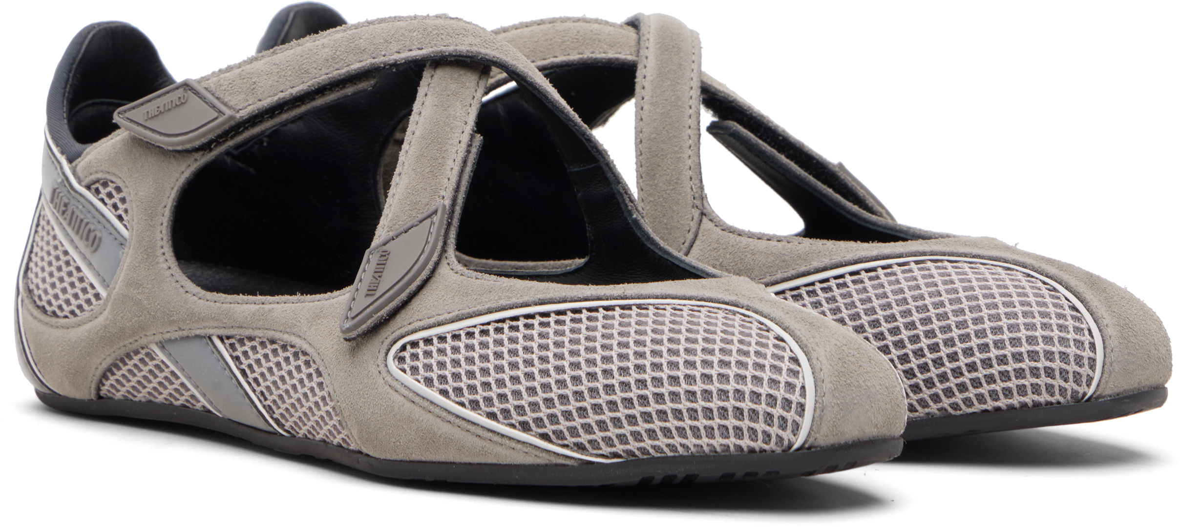 Attico Nomad Ballerina Flat In Gray