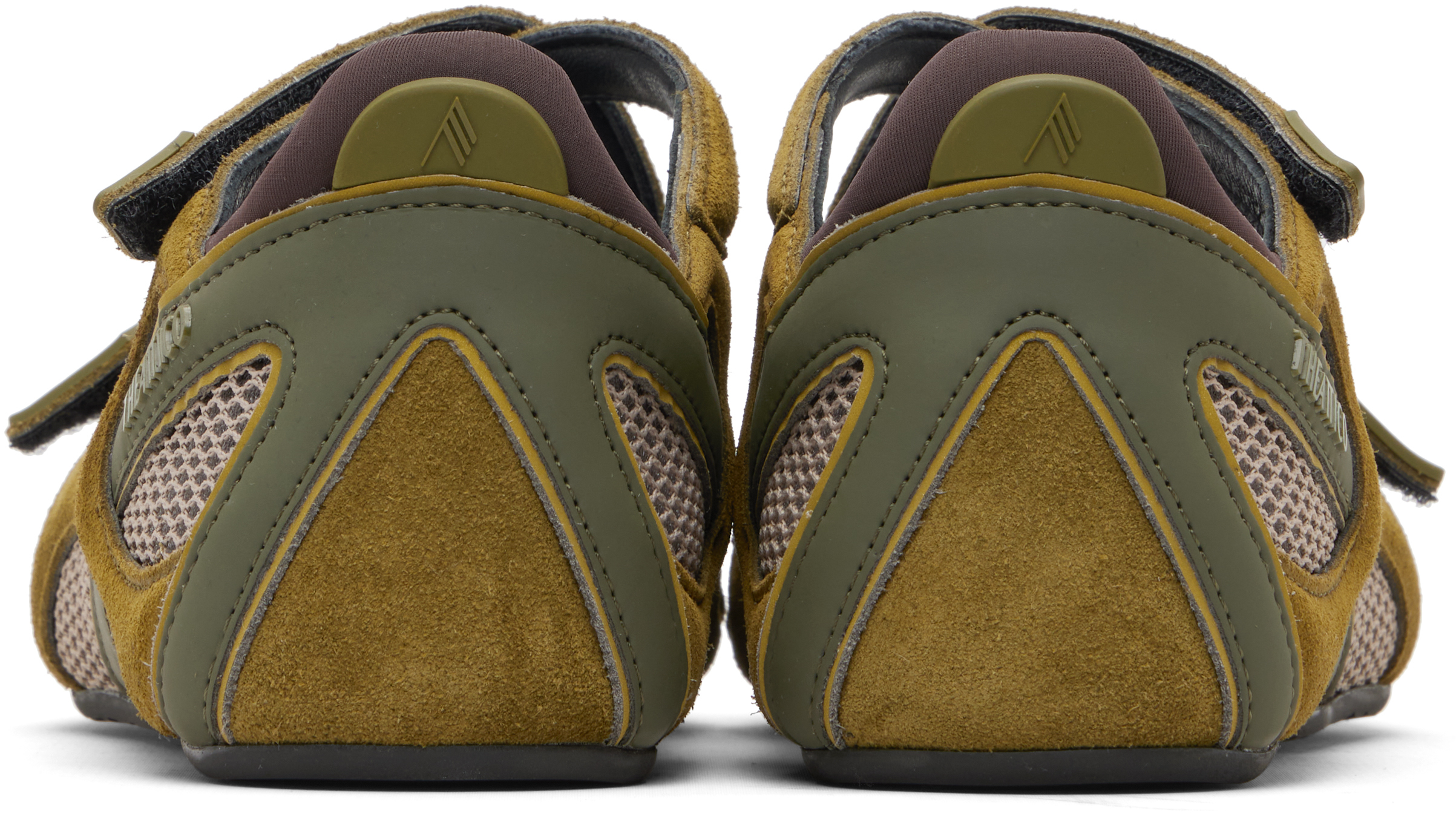 Attico Khaki Floor 01 Ballerina Flats In Green