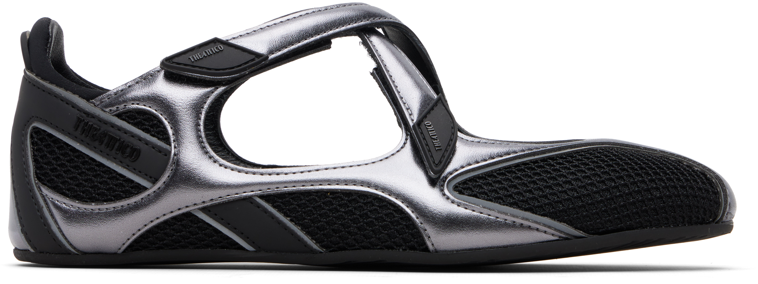 Attico Flat Shoes Blacks And Greys In Black