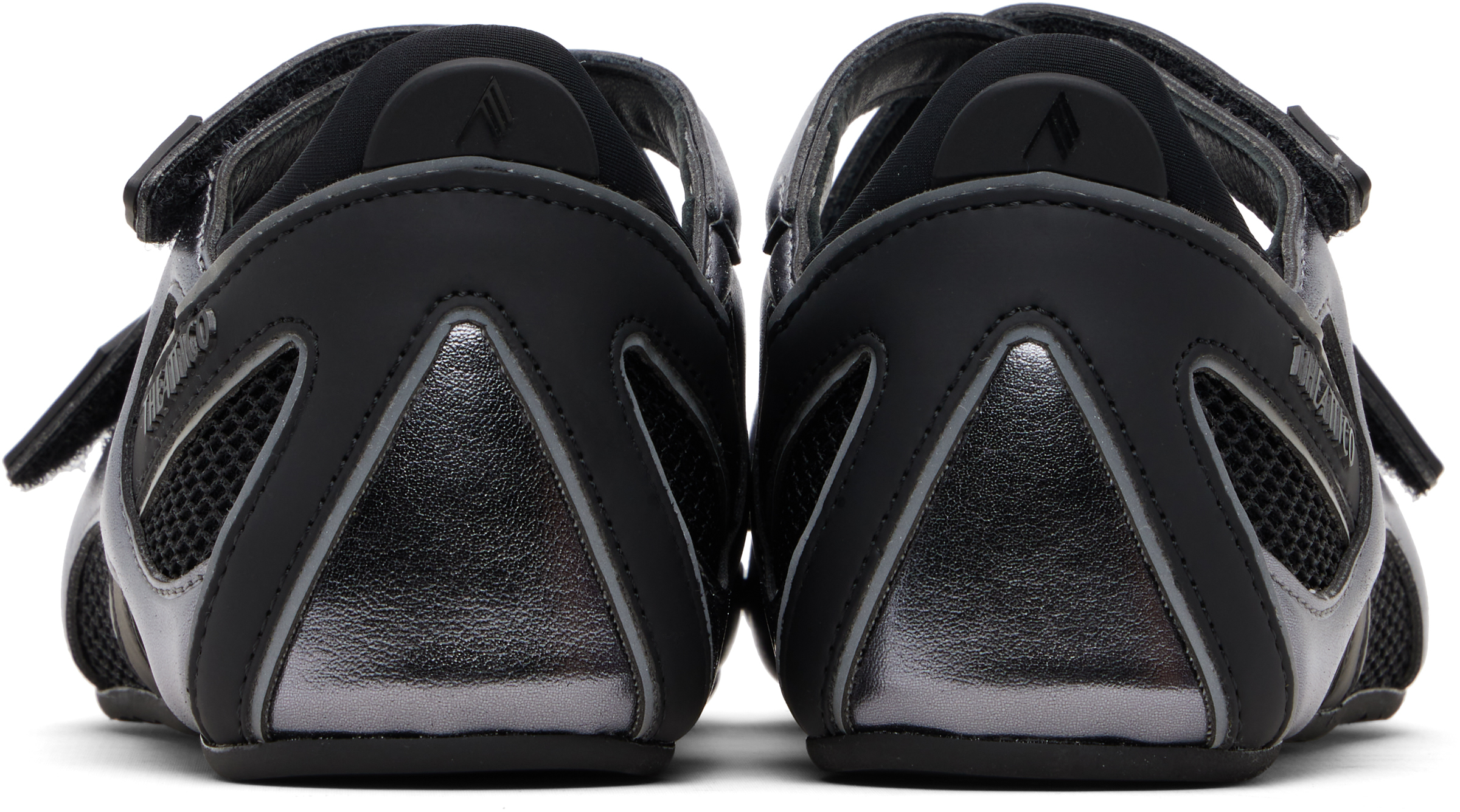 Attico Flat Shoes Blacks And Greys In Black