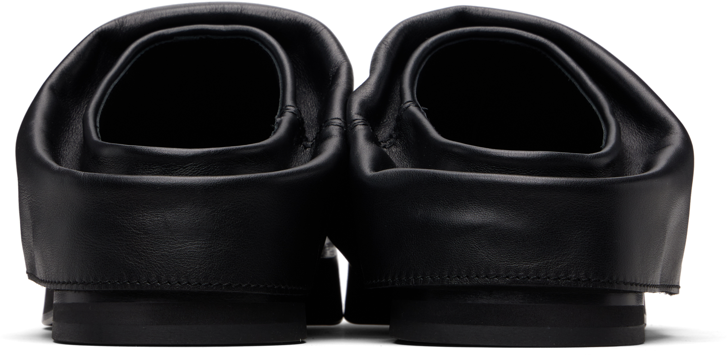 Attico Black Mini Robin Sabot Loafers In Black