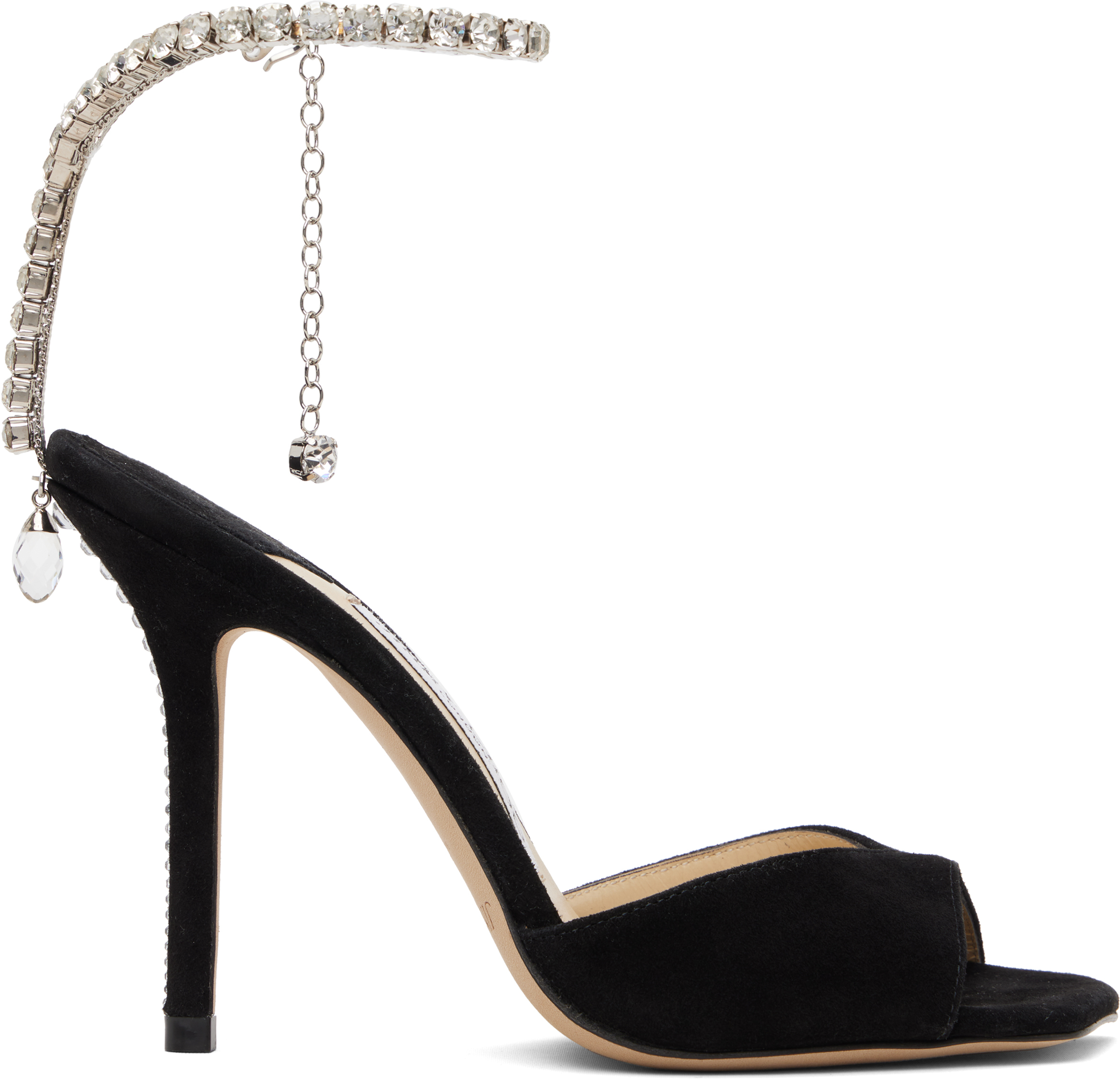 Jimmy Choo Black Saeda 100 Heeled Sandals