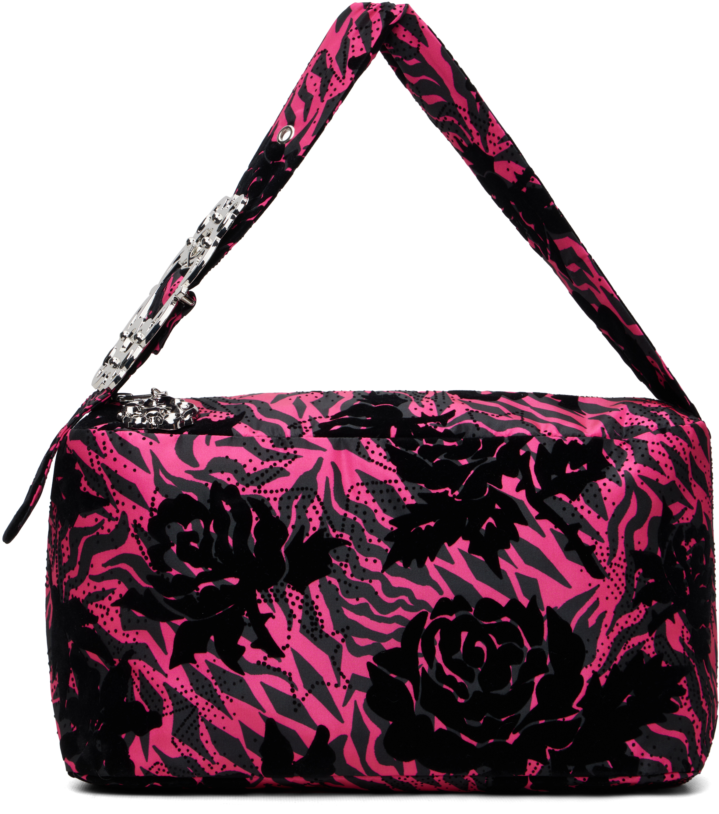 chopova lowena ショルダーバッグ Chopova Lowena: Pink Tigey Taffeta Bag | SSENSE