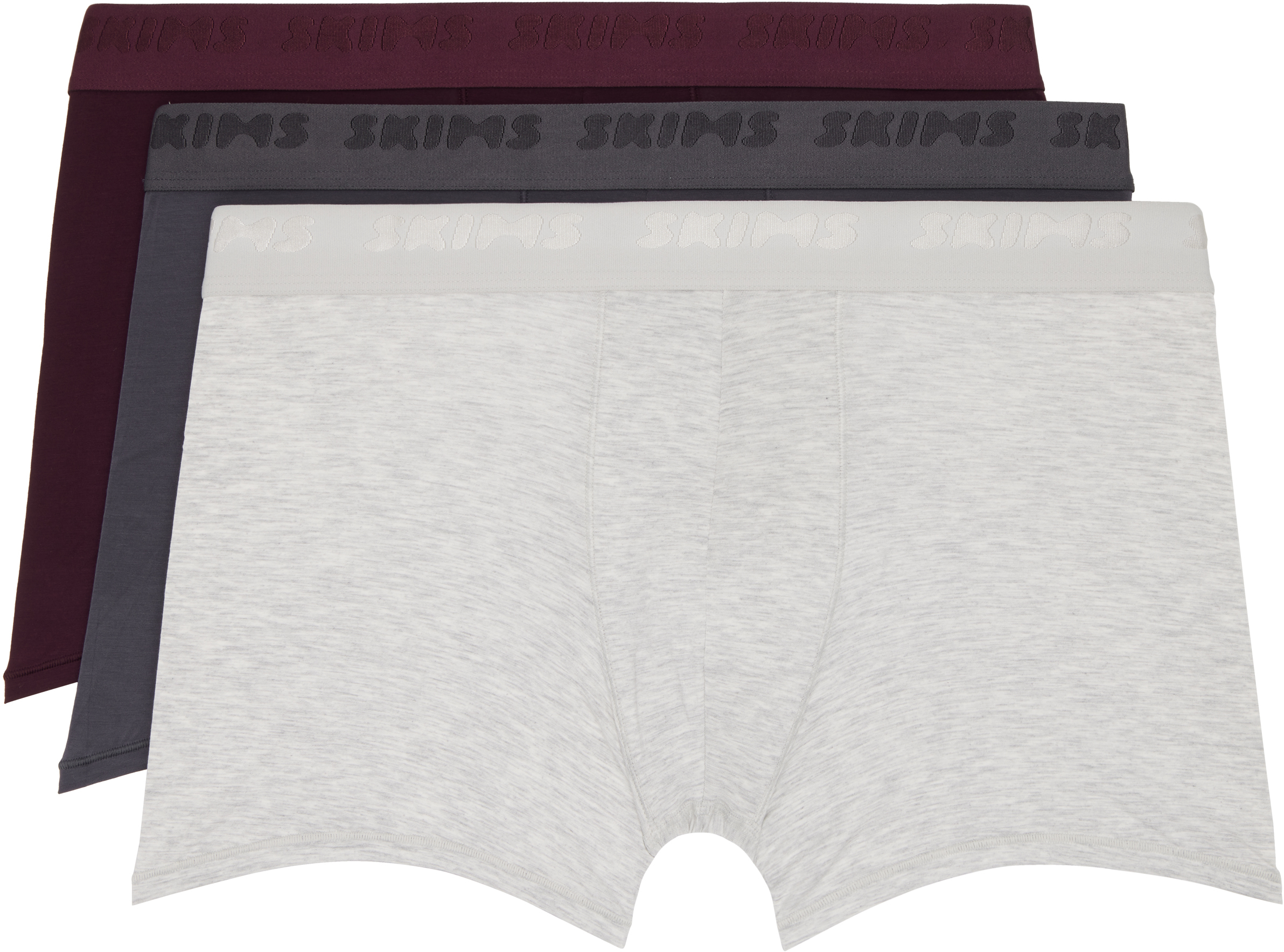 Three-Pack Multicolor SKIMS Cotton 3 Boxer Briefs