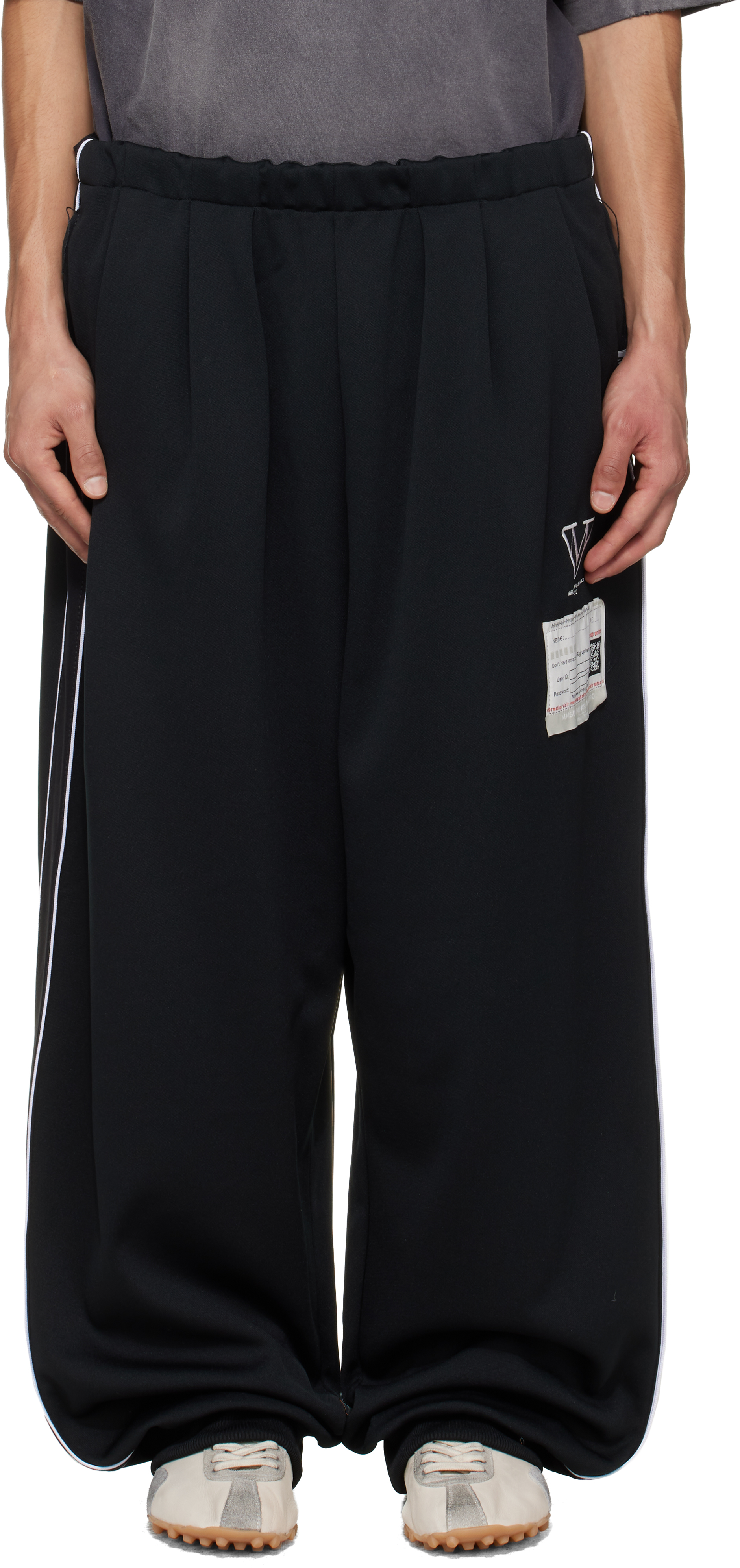 Black Amateur Sewn Like Track Pants by Maison MIHARA YASUHIRO on Sale