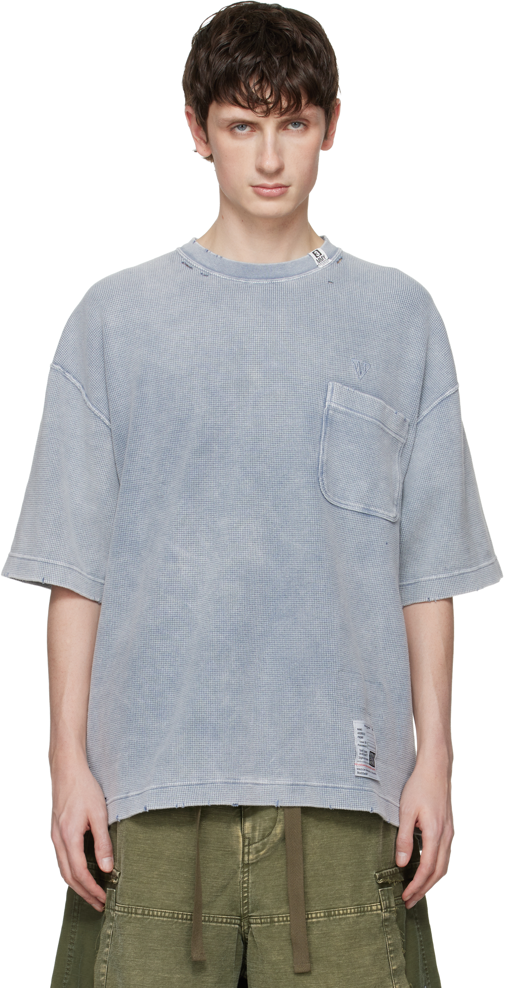トップス MIHARA YASUHIRO bleached cropped tee BLEACHED CROPPED TEE(36 PINK): Maison MIHARA YASUHIRO: WOMENS