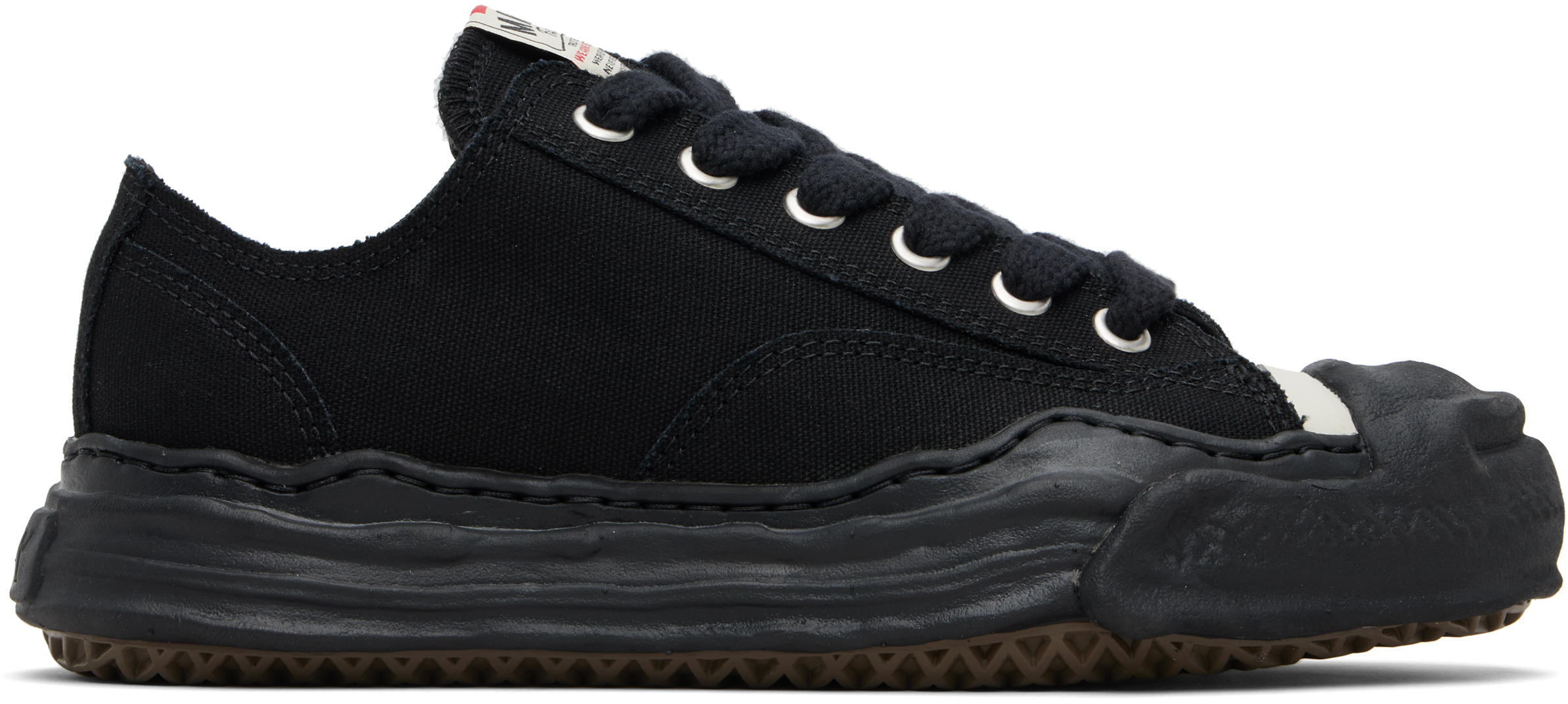 Maison MIHARA YASUHIRO: ブラック 'Hank' OG Sole キャンバス