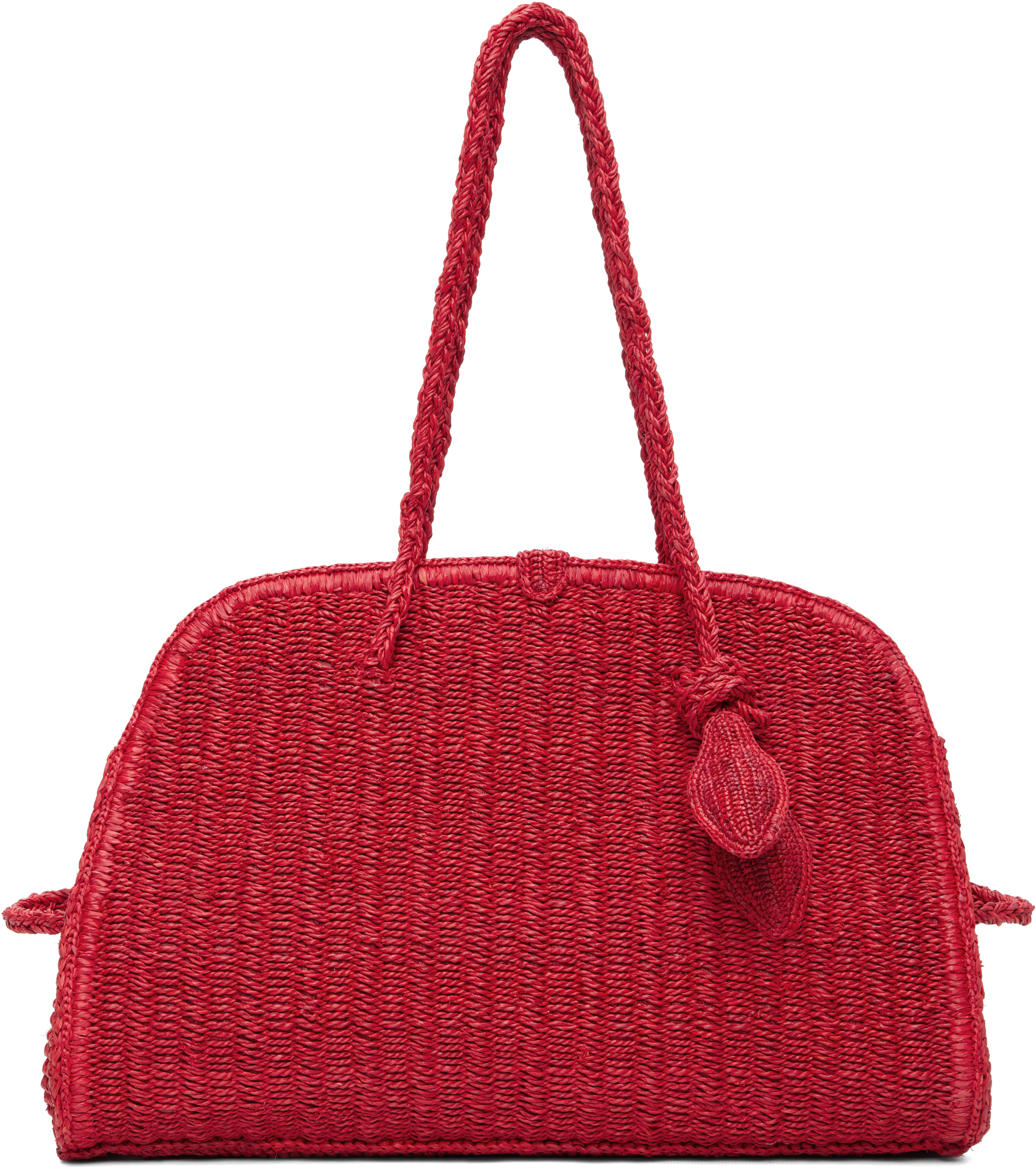 JACQUEMUS Red 'The raffia Turismo' Bag