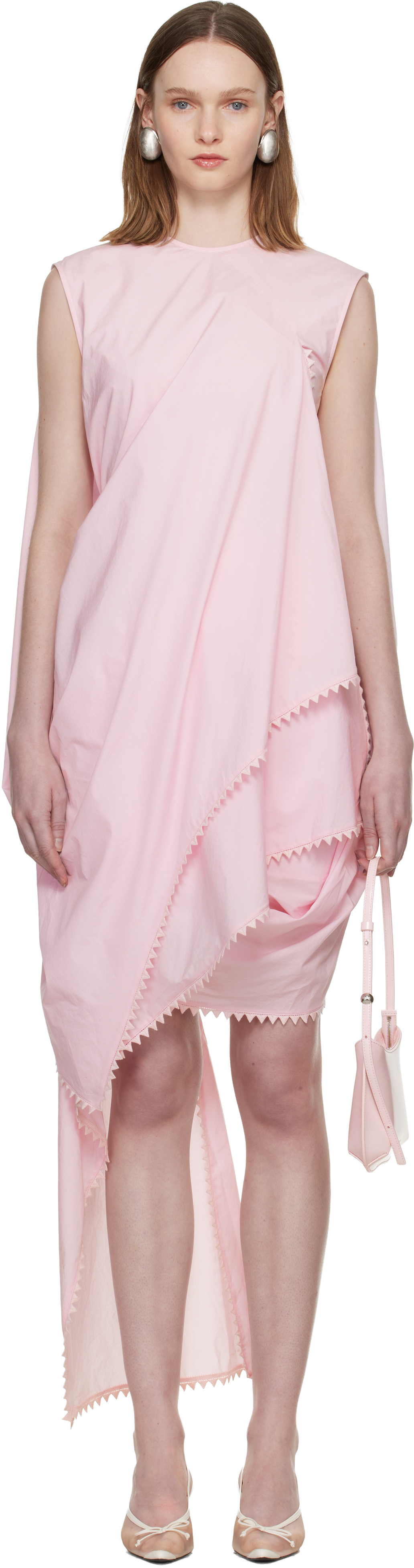 JACQUEMUS Pink 'The Traversin' Minidress