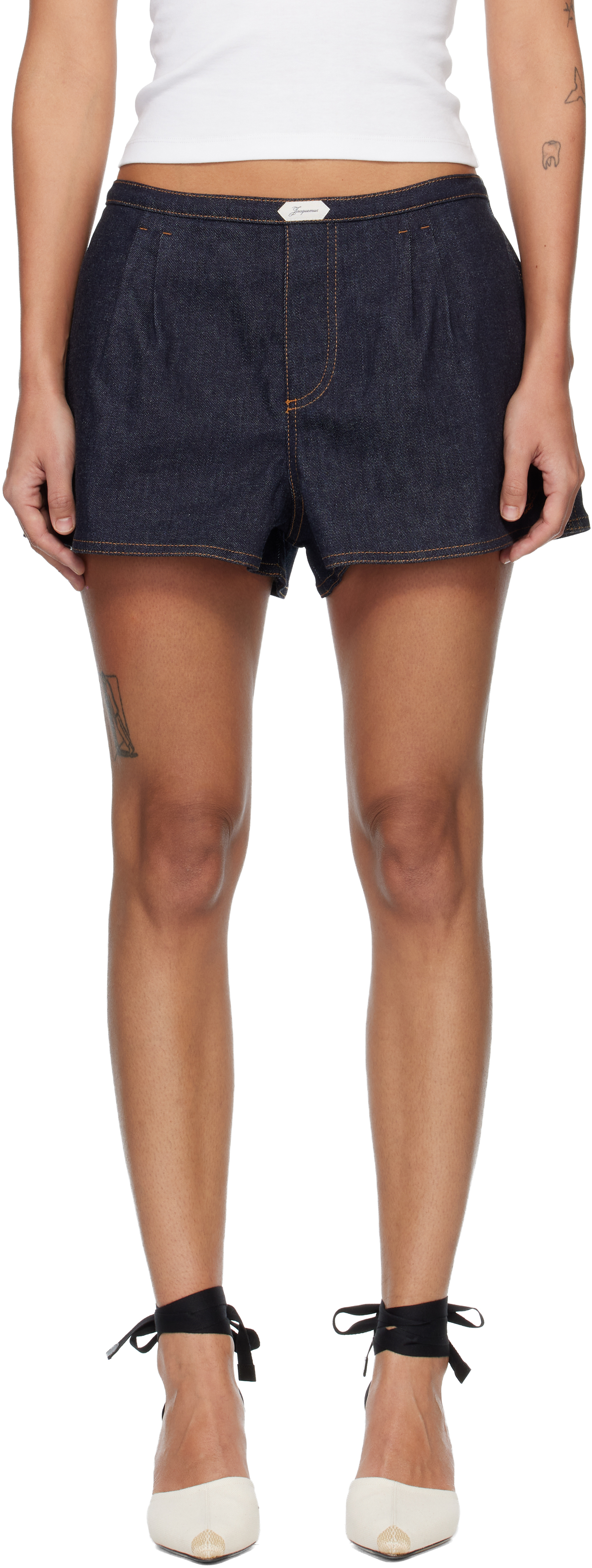 JACQUEMUS Navy 'The Amelo de-Nîmes denim' Shorts