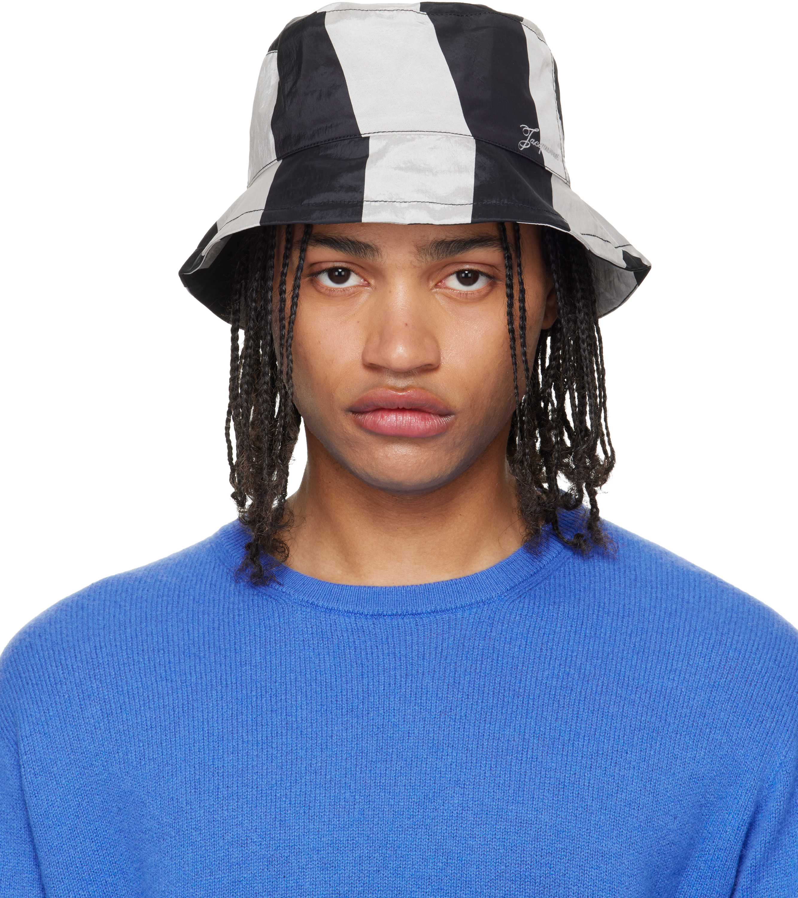 JACQUEMUS: ブラック＆グレー 'The Baluchon' バケットハット | SSENSE