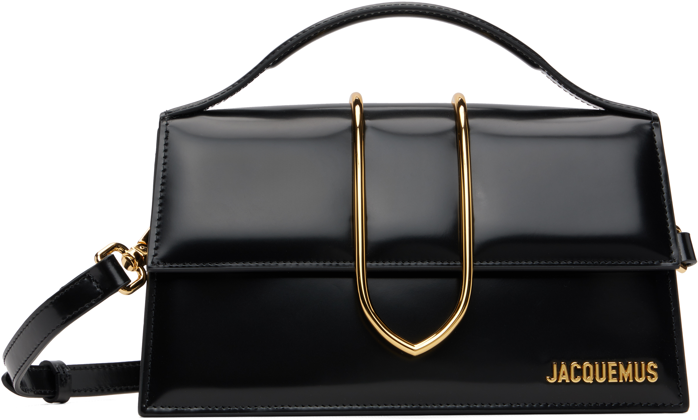 JACQUEMUS: ブラック La Croisière 'The large Bambino' バッグ