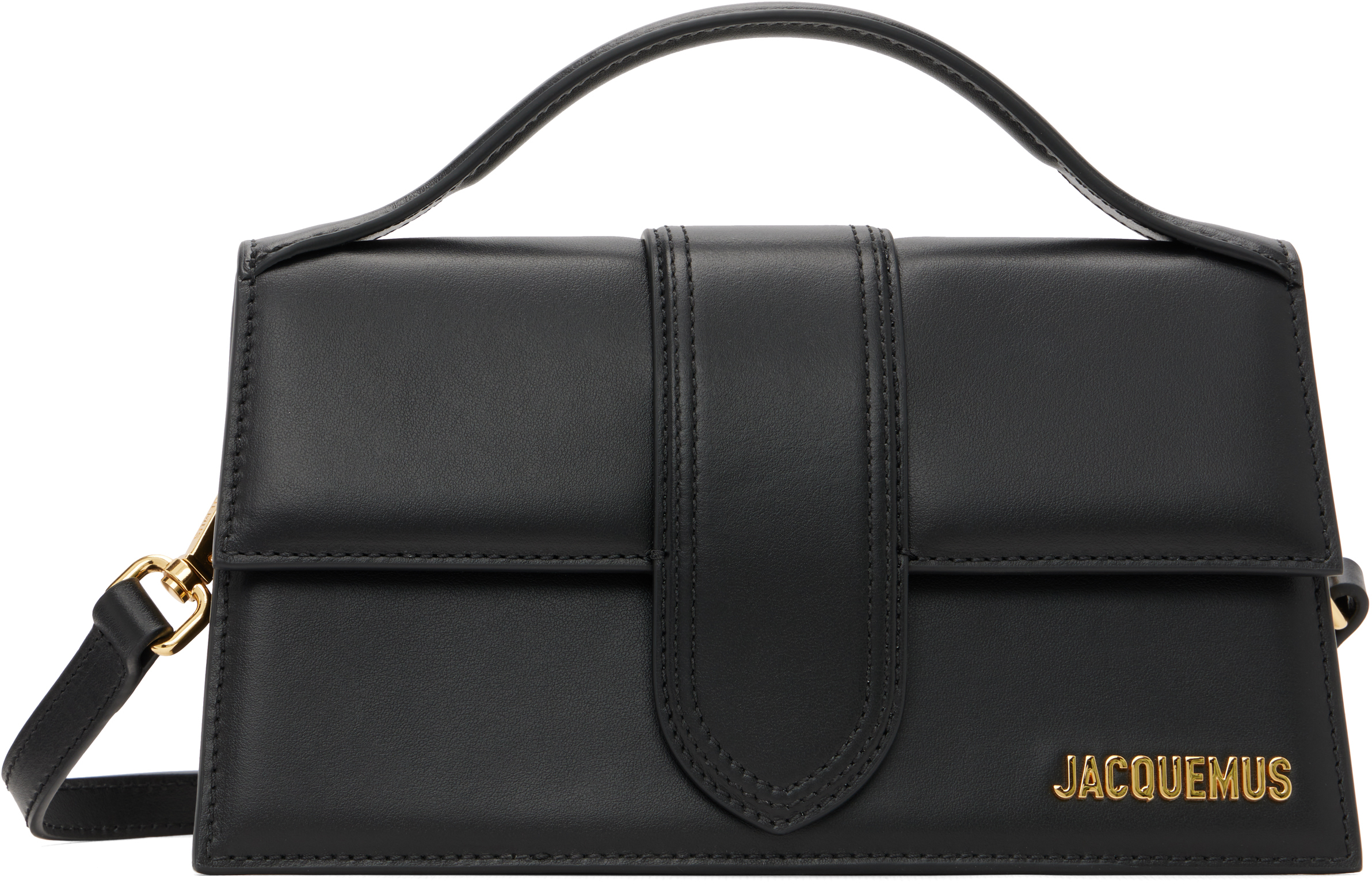 【10/31まで限定値下げ❣️】JACQUEMUS ブラック ショルダーバッグ 黒 JACQUEMUS: ブラック Les Classiques 'The large Bambino' バッグ