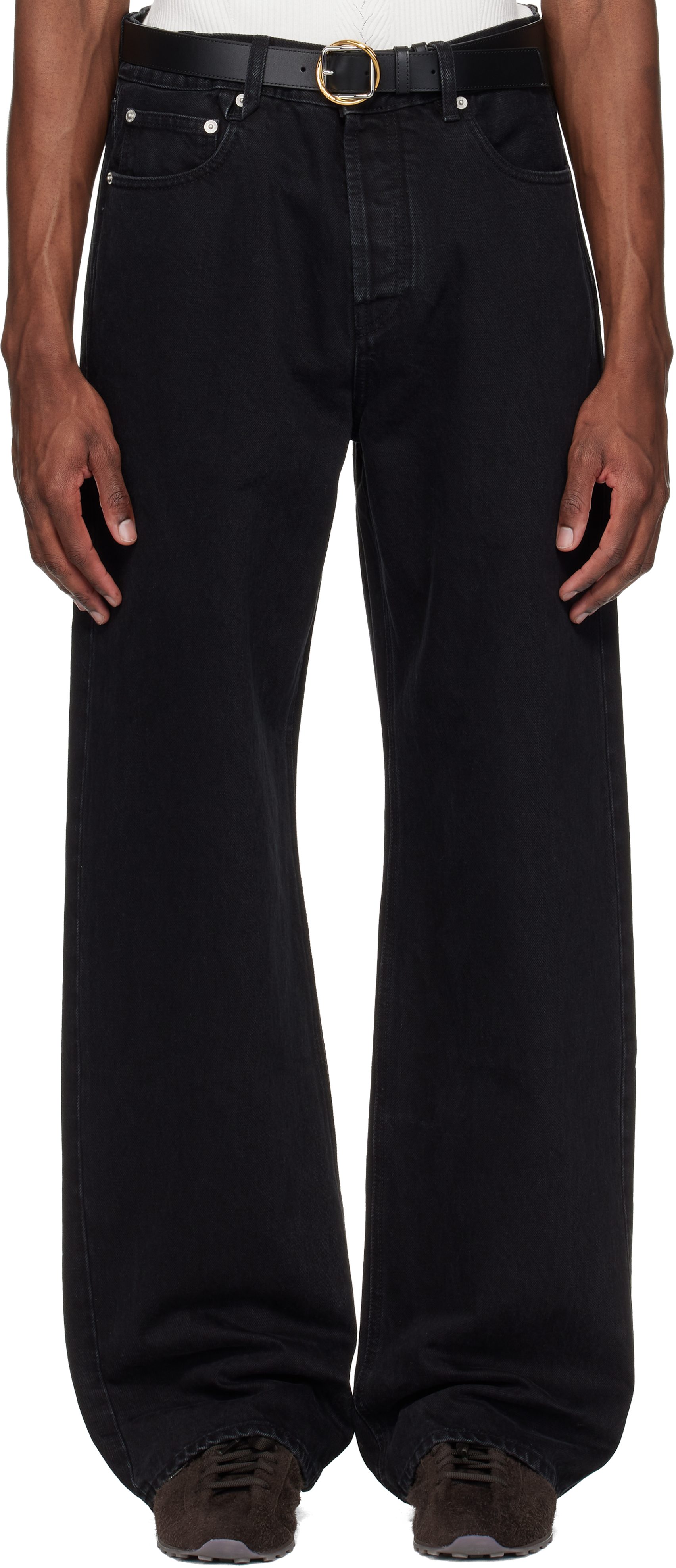 Black 'The straight de-Nîmes denim' Jeans by JACQUEMUS on Sale