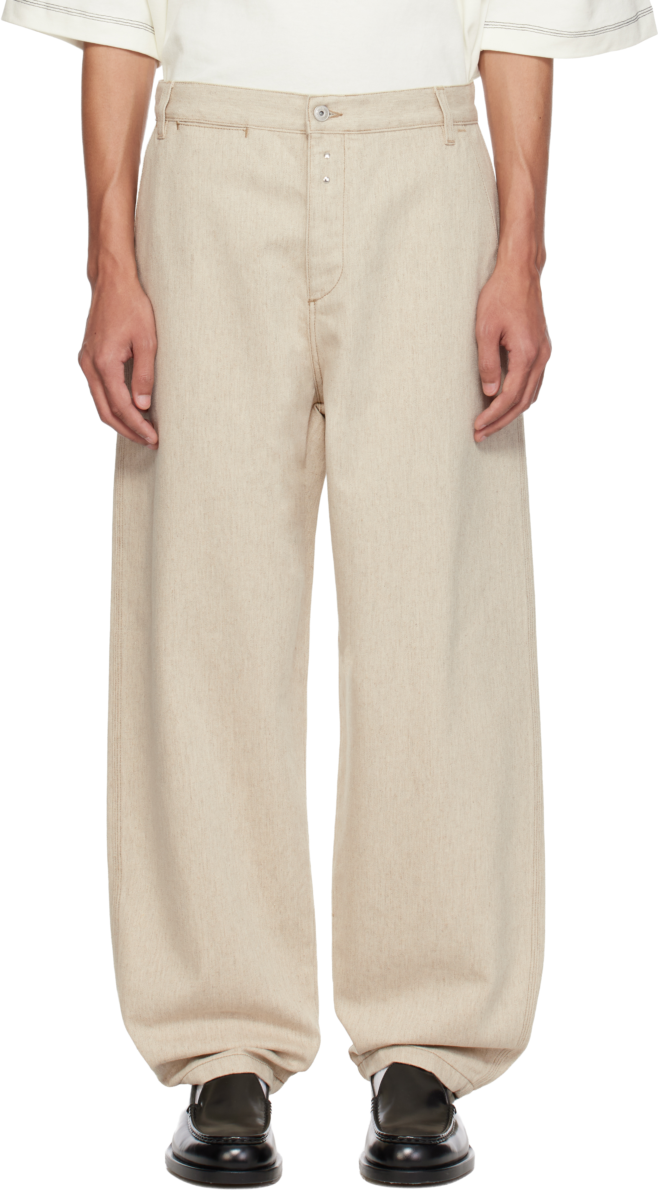 JACQUEMUS Beige 'The Paysan de-Nïmes' Jeans