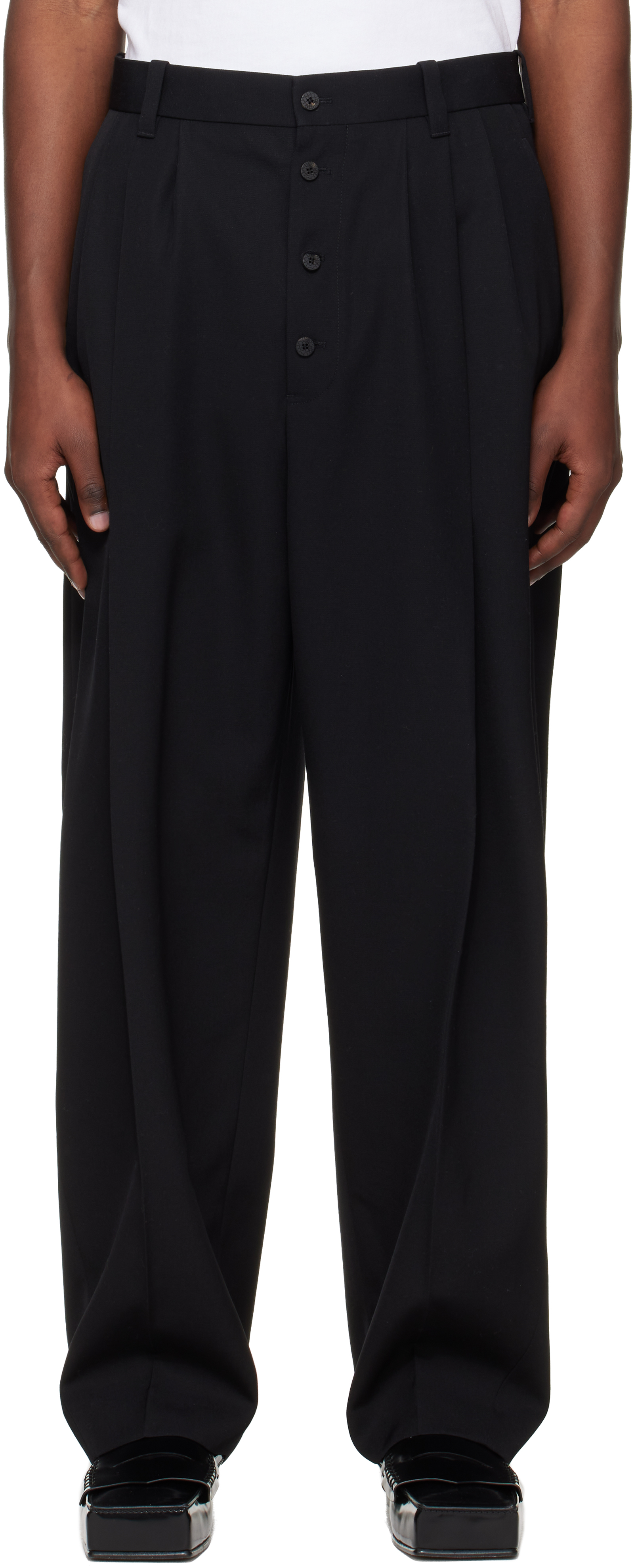 JACQUEMUS: Black La Croisière 'The Fernando' Trousers | SSENSE
