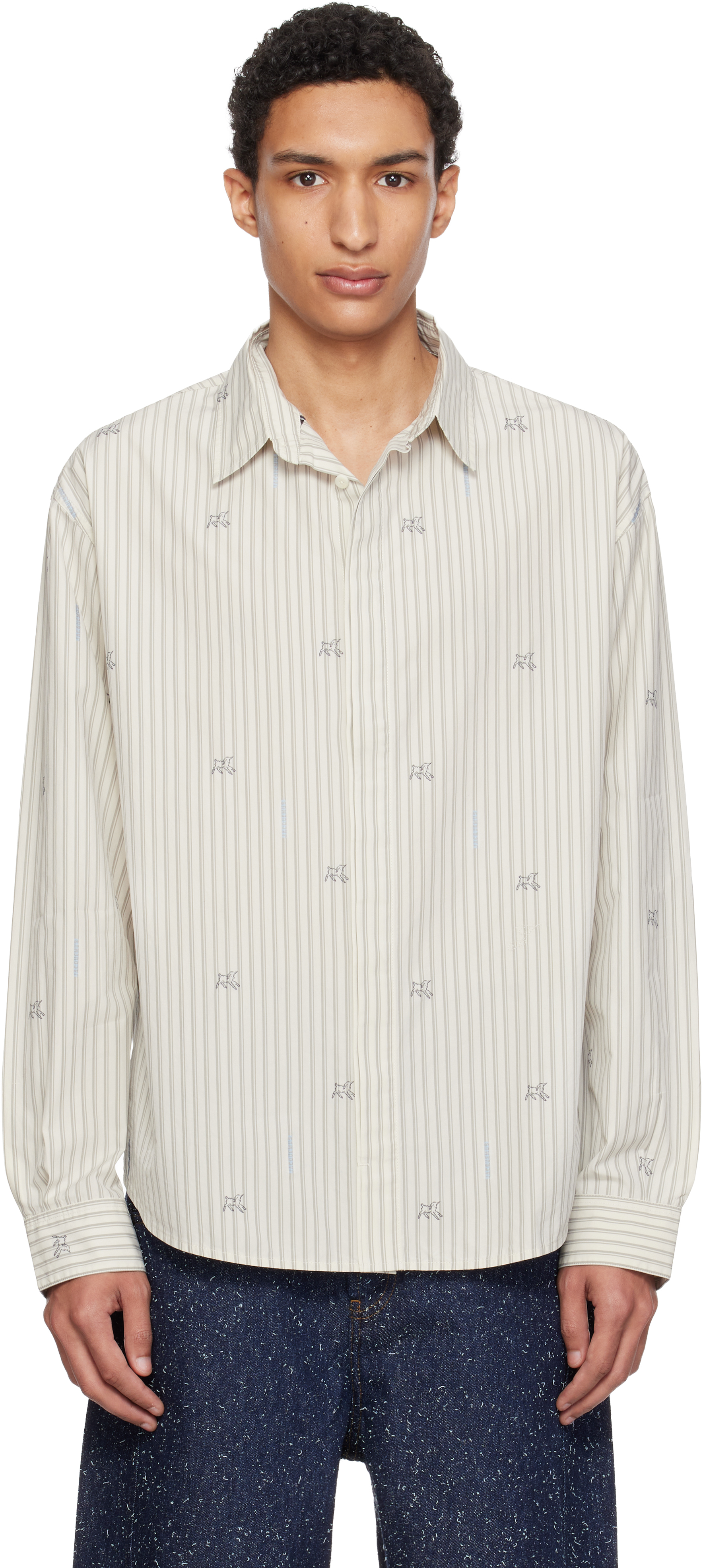 JACQUEMUS Beige 'The Simon long-sleeve' Shirt