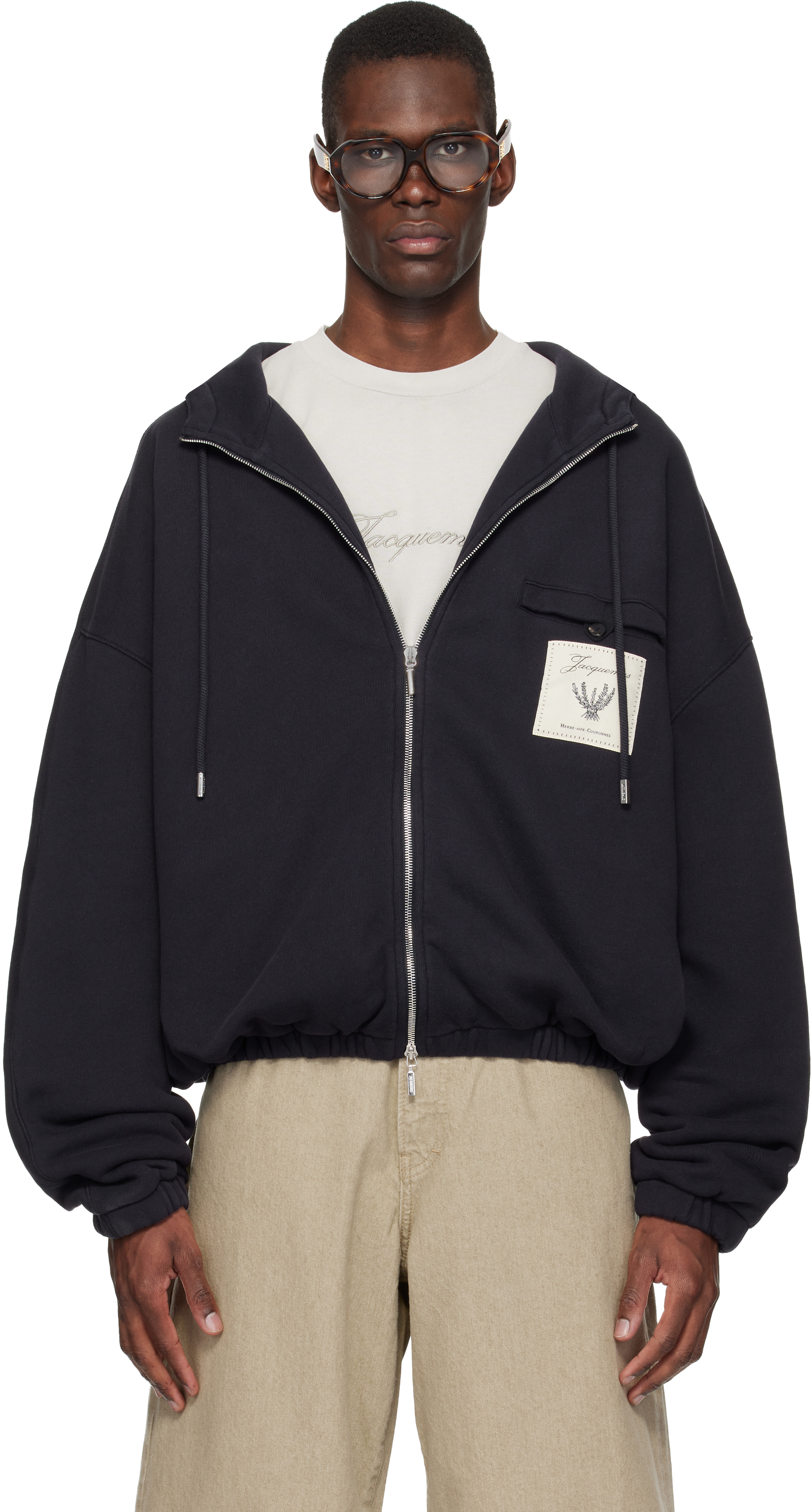 JACQUEMUS Navy 'The Torneo' Hoodie