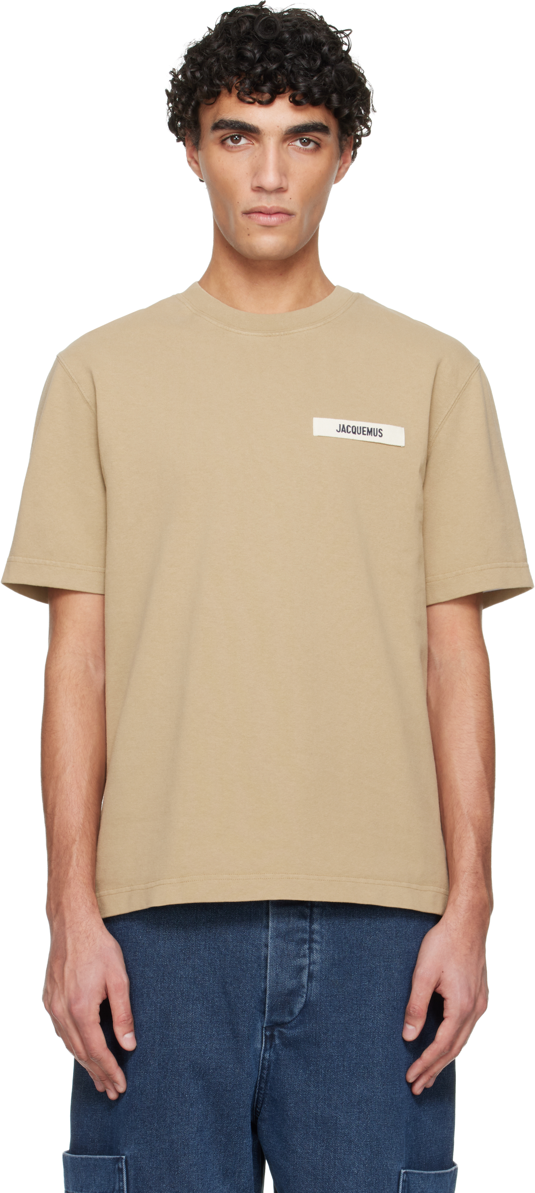JACQUEMUS: ベージュ 'The Gros Grain' Tシャツ | SSENSE 日本