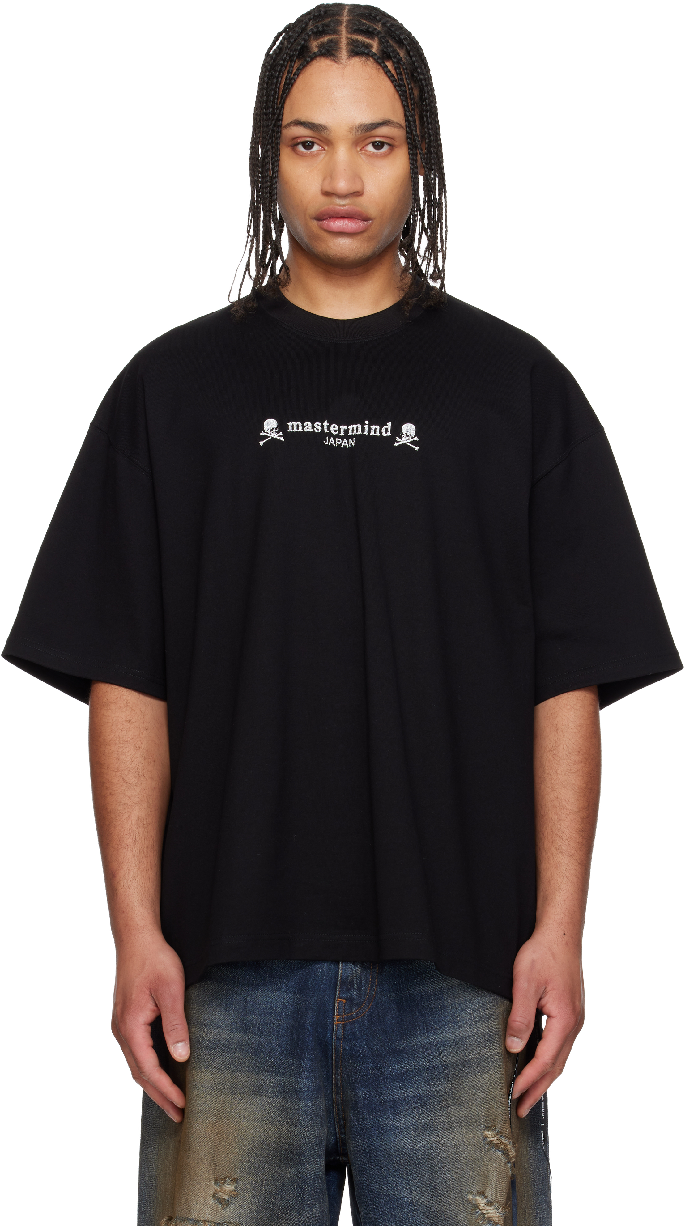mastermind JAPAN Black OG Embroidery-Ish T-shirt