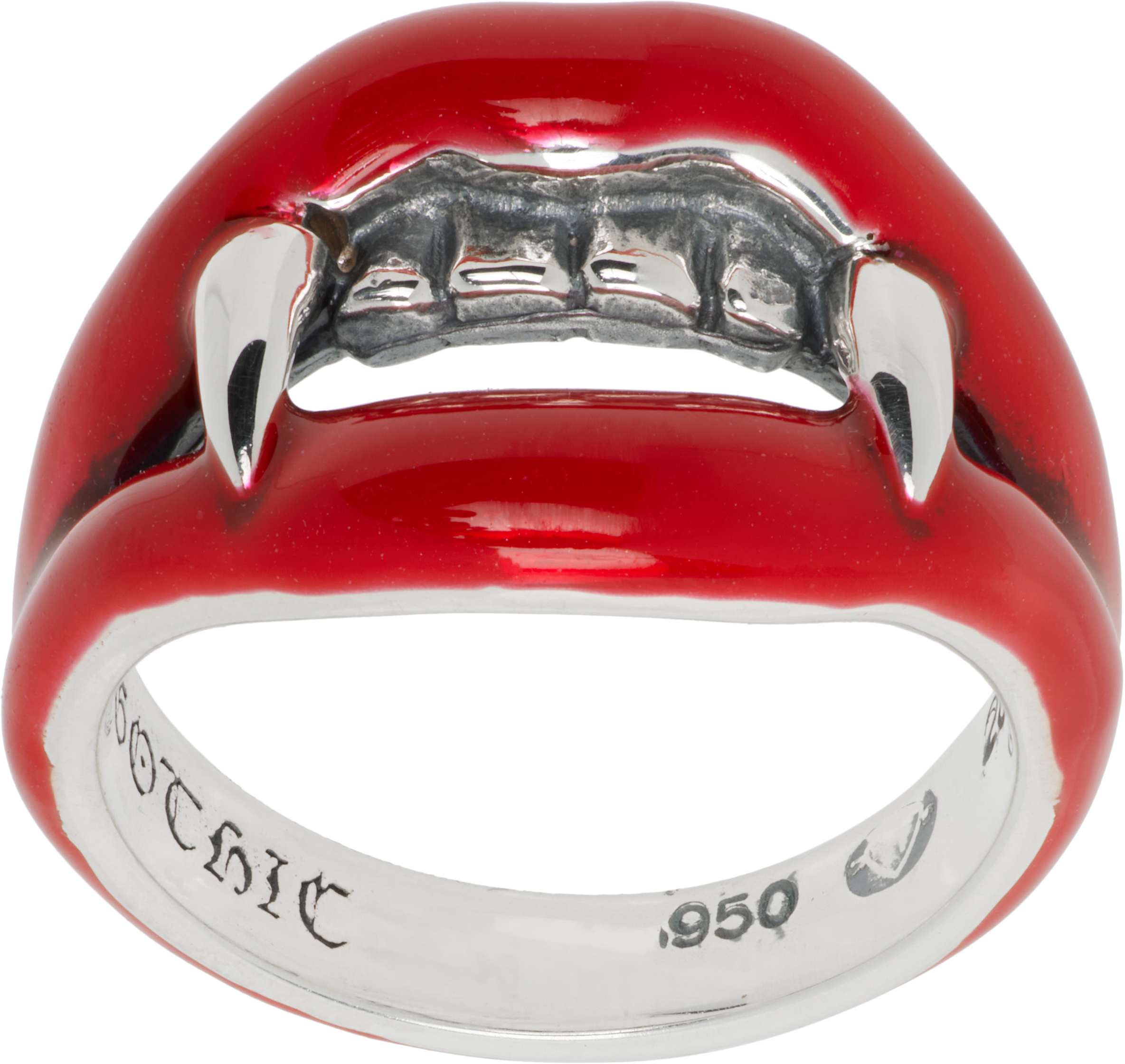 YOHJI YAMAMOTO: Vampire Rouge Pinkie Ring | SSENSE YOHJI YAMAMOTO: Vampire Rouge Pinkie Ring | SSENSE