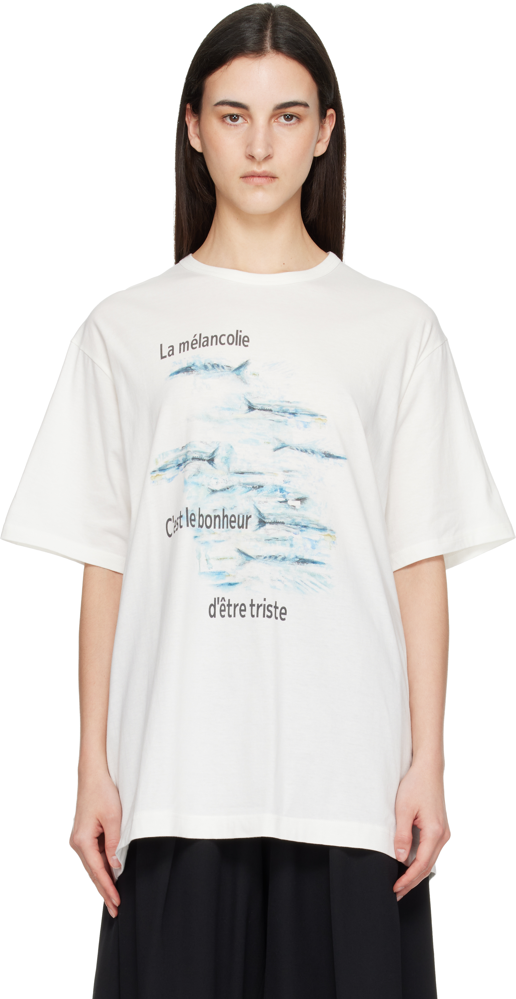 YOHJI YAMAMOTO: Off-White 'La mélancolie' Short Sleeve T-shirt