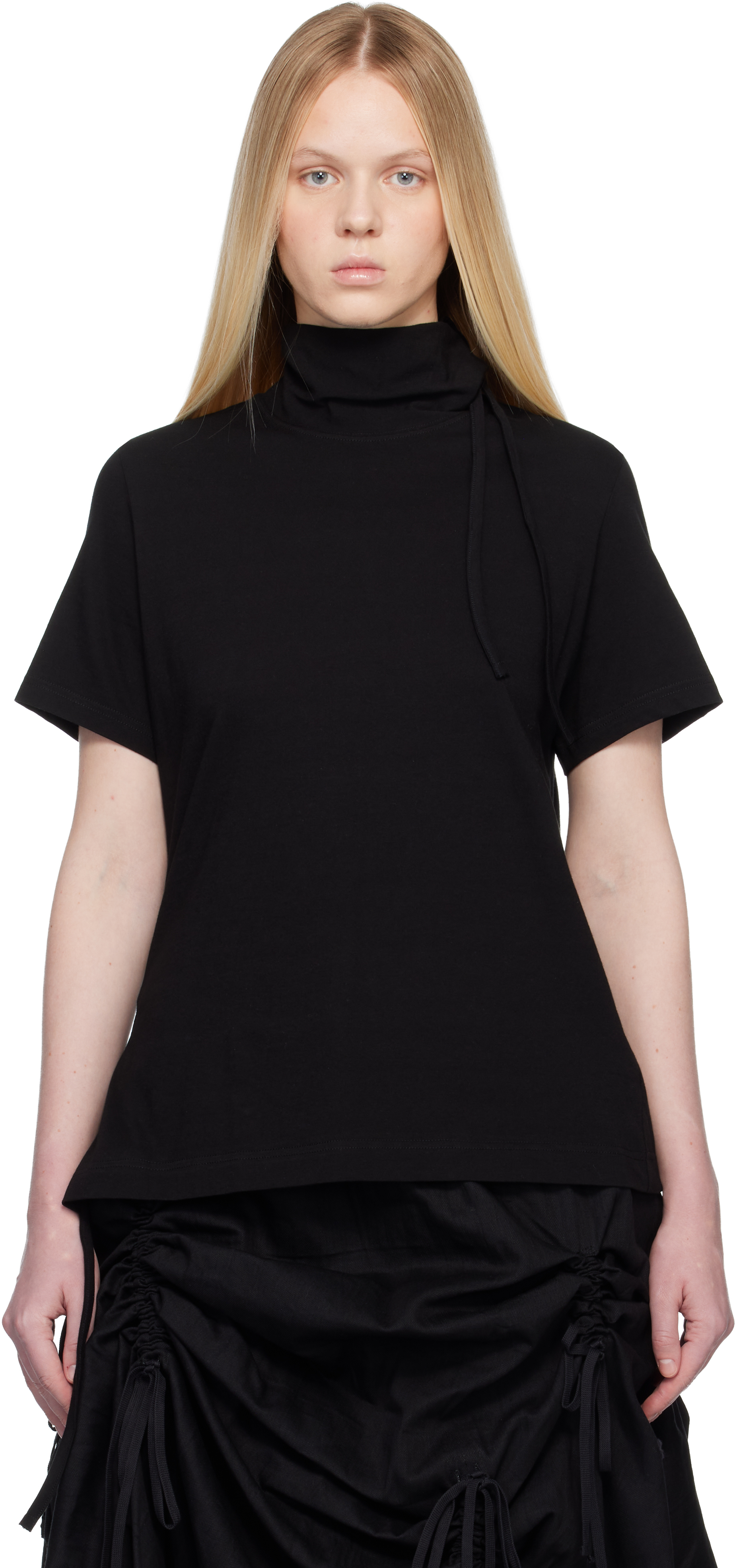 YOHJI YAMAMOTO: ブラック Binder 半袖Tシャツ | SSENSE 日本