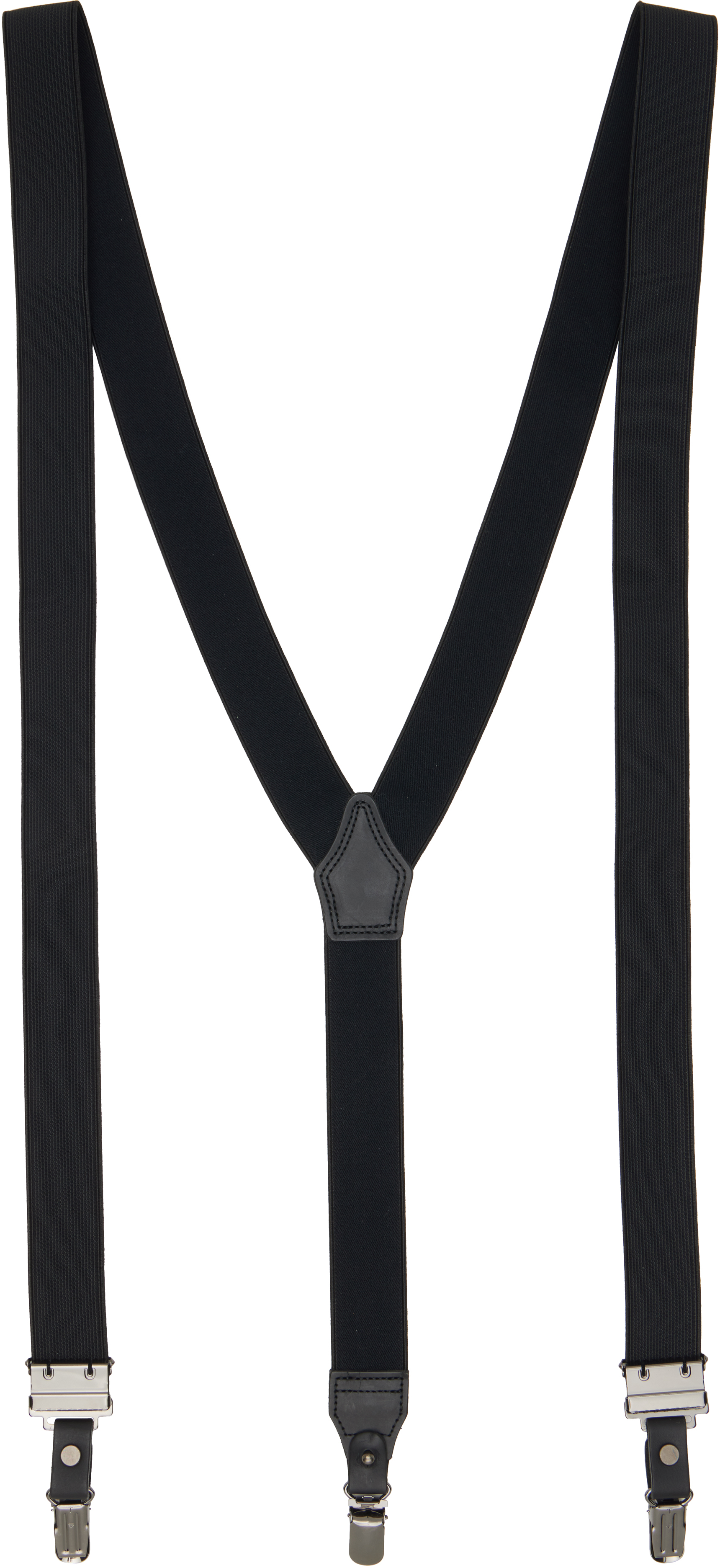 ヨウジヤマモト　サスペンダー　2way YOHJI YAMAMOTO: ブラック Woolly Spin Tape 30mm 2way サスペンダー