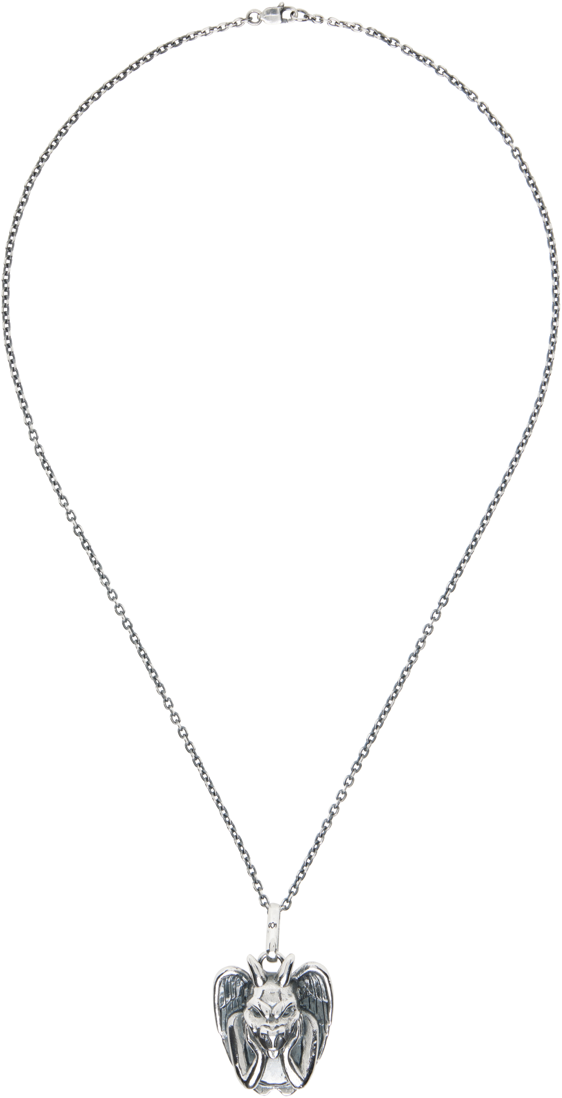 YOHJI YAMAMOTO: Gargoyle Pendant Necklace | SSENSE