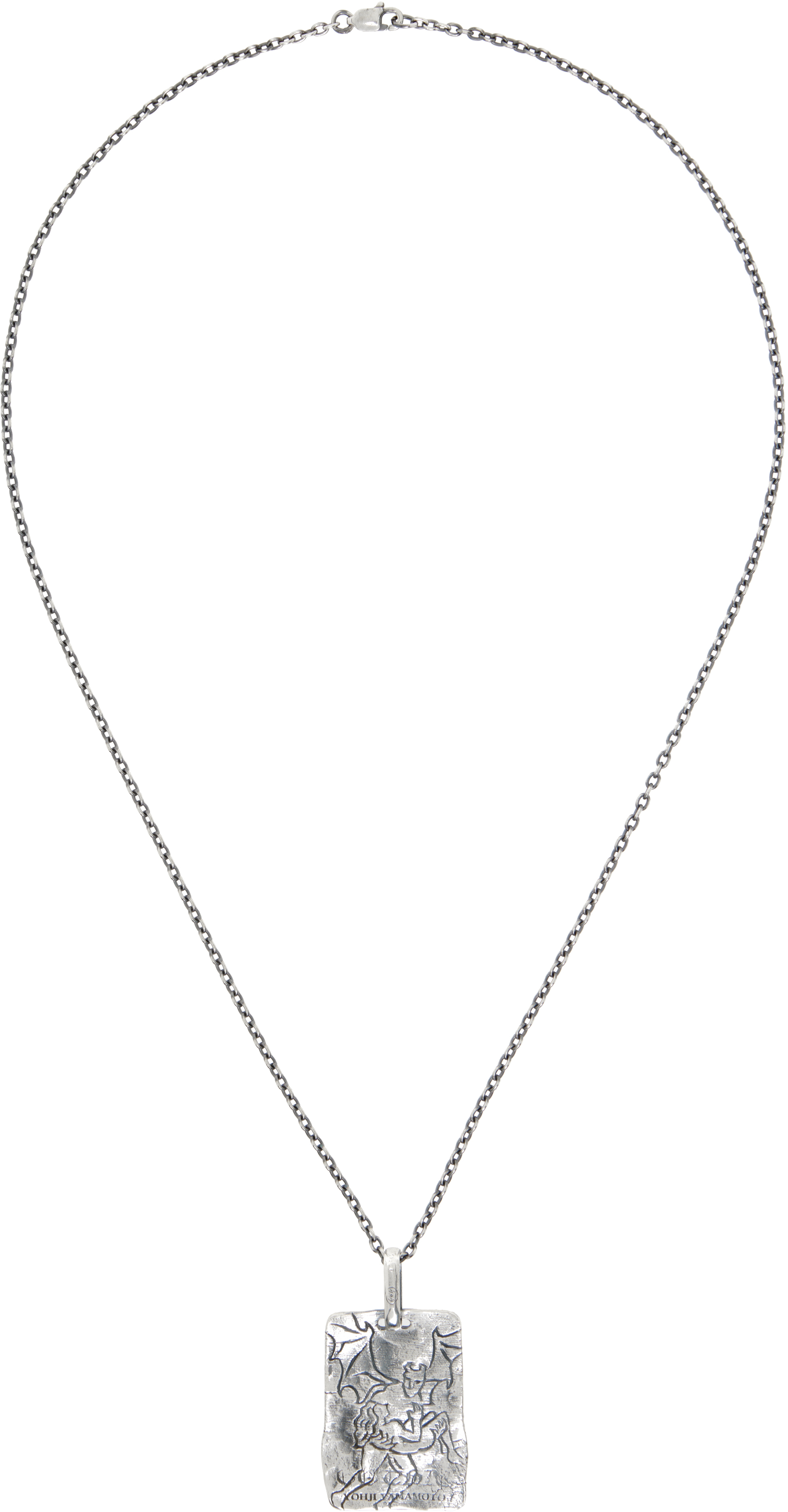 YOHJI YAMAMOTO Devil Plate Pendant Necklace