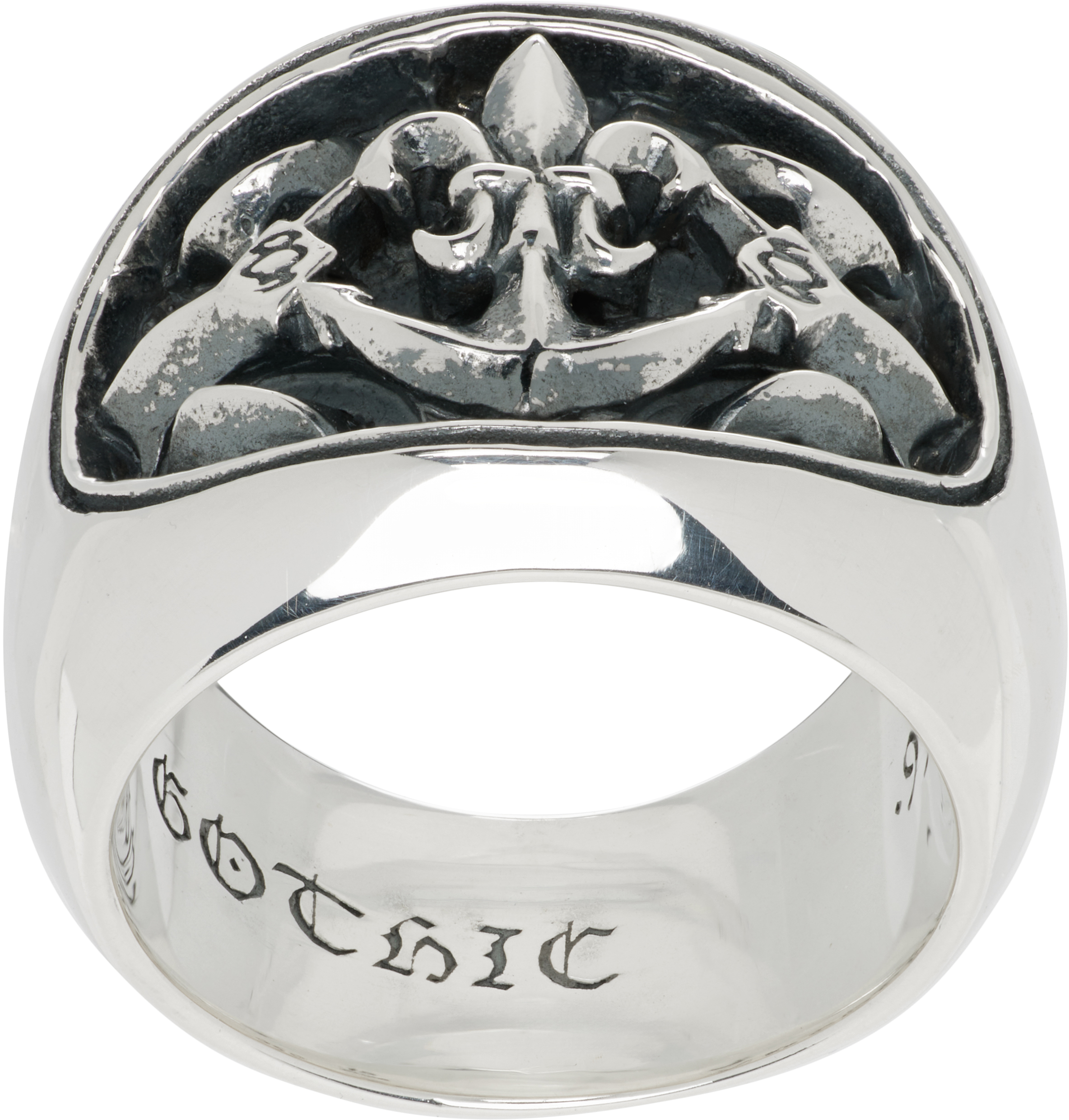 Yohji Yamamoto RING 23号 Lily-Anchor Oval Ring by YOHJI YAMAMOTO on Sale