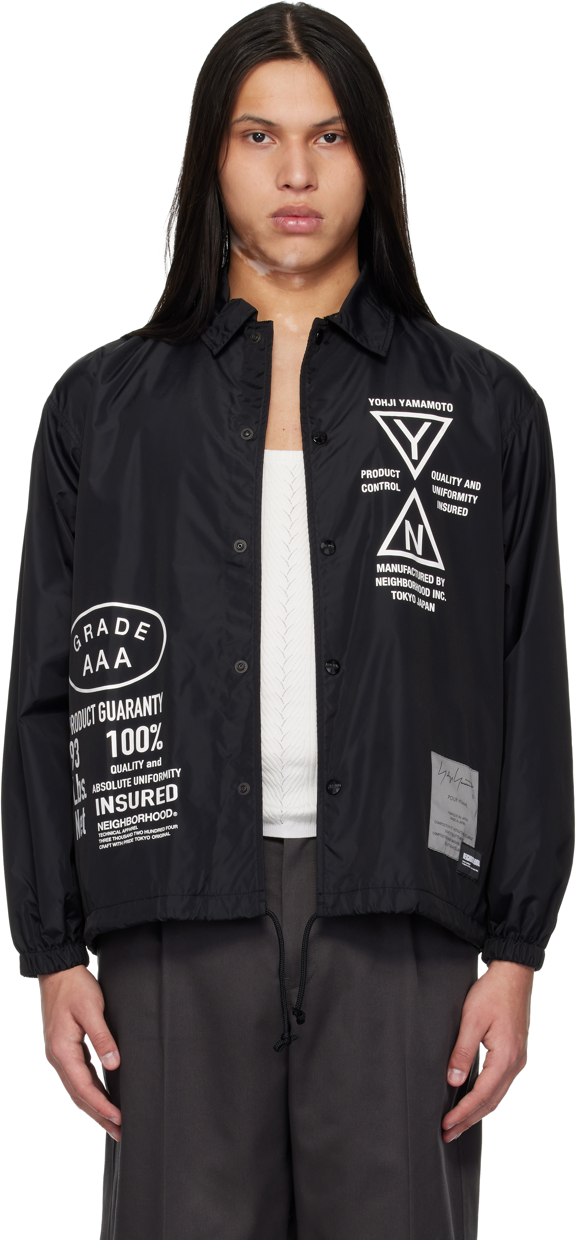YOHJI YAMAMOTO: Black Neighborhood Edition Windbreaker Jacket