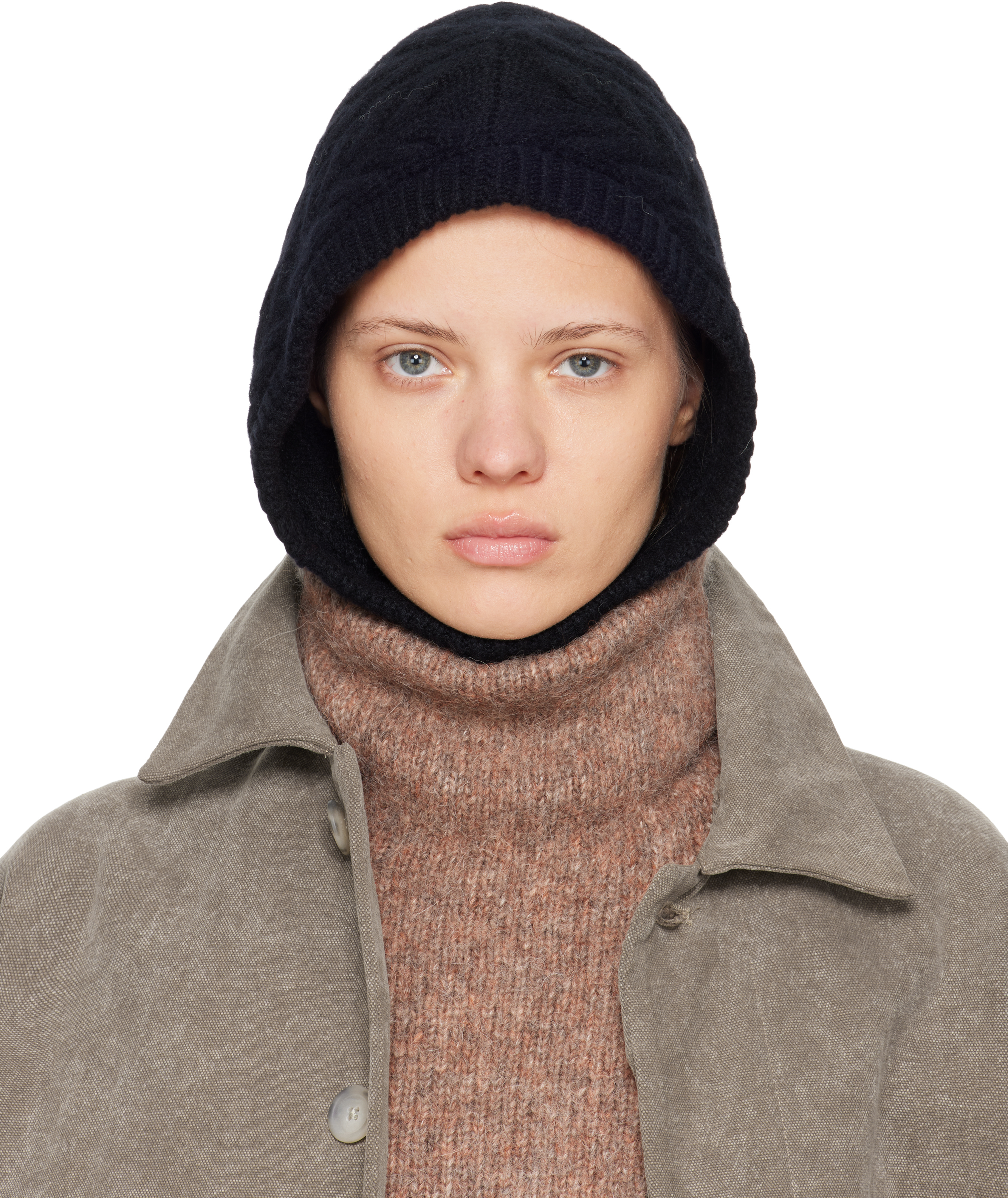 AMBUSH bear ブラック バラクラバ ビーニー ファー AMBUSH bear ブラック バラクラバ ビーニー ファー