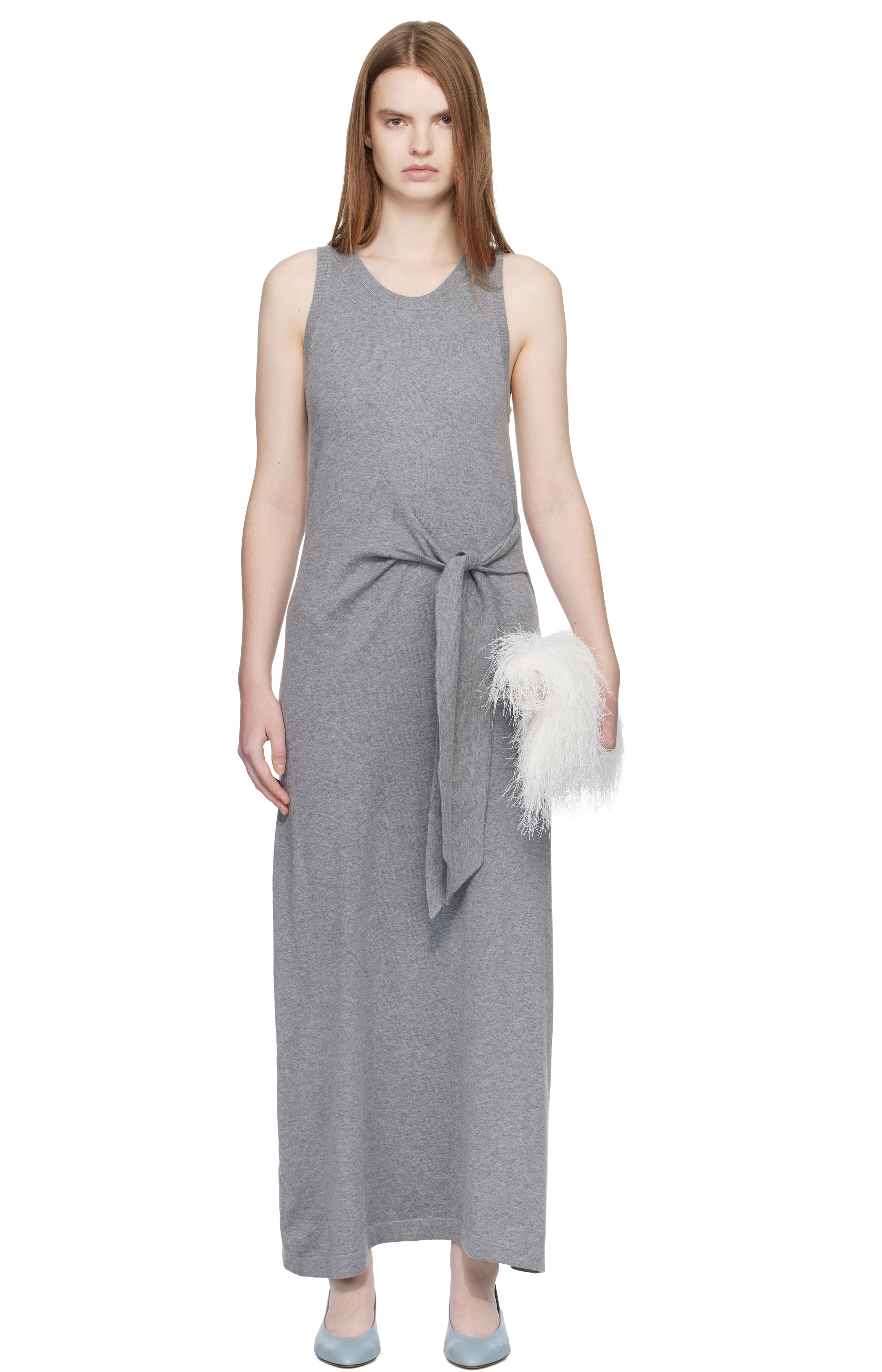 LISA YANG Gray 'The Angeline' Maxi Dress
