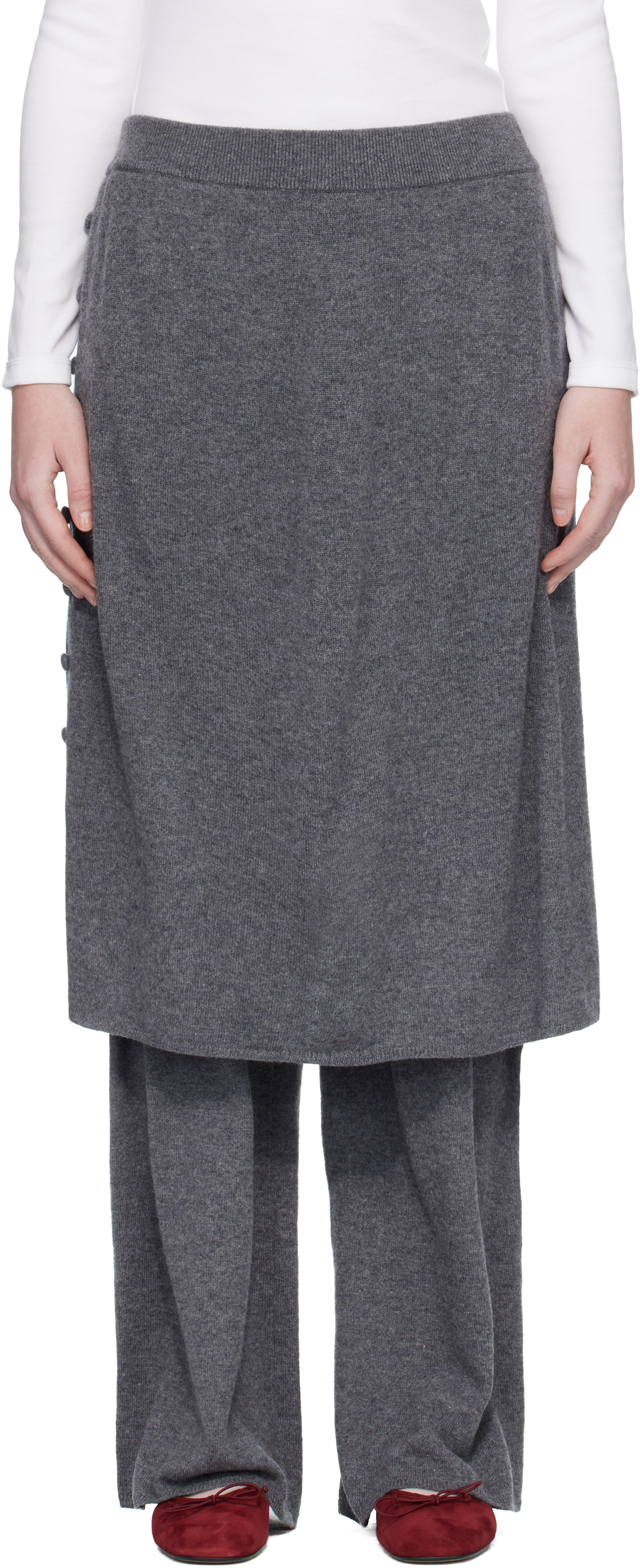 LISA YANG Gray 'The Payton' Trousers