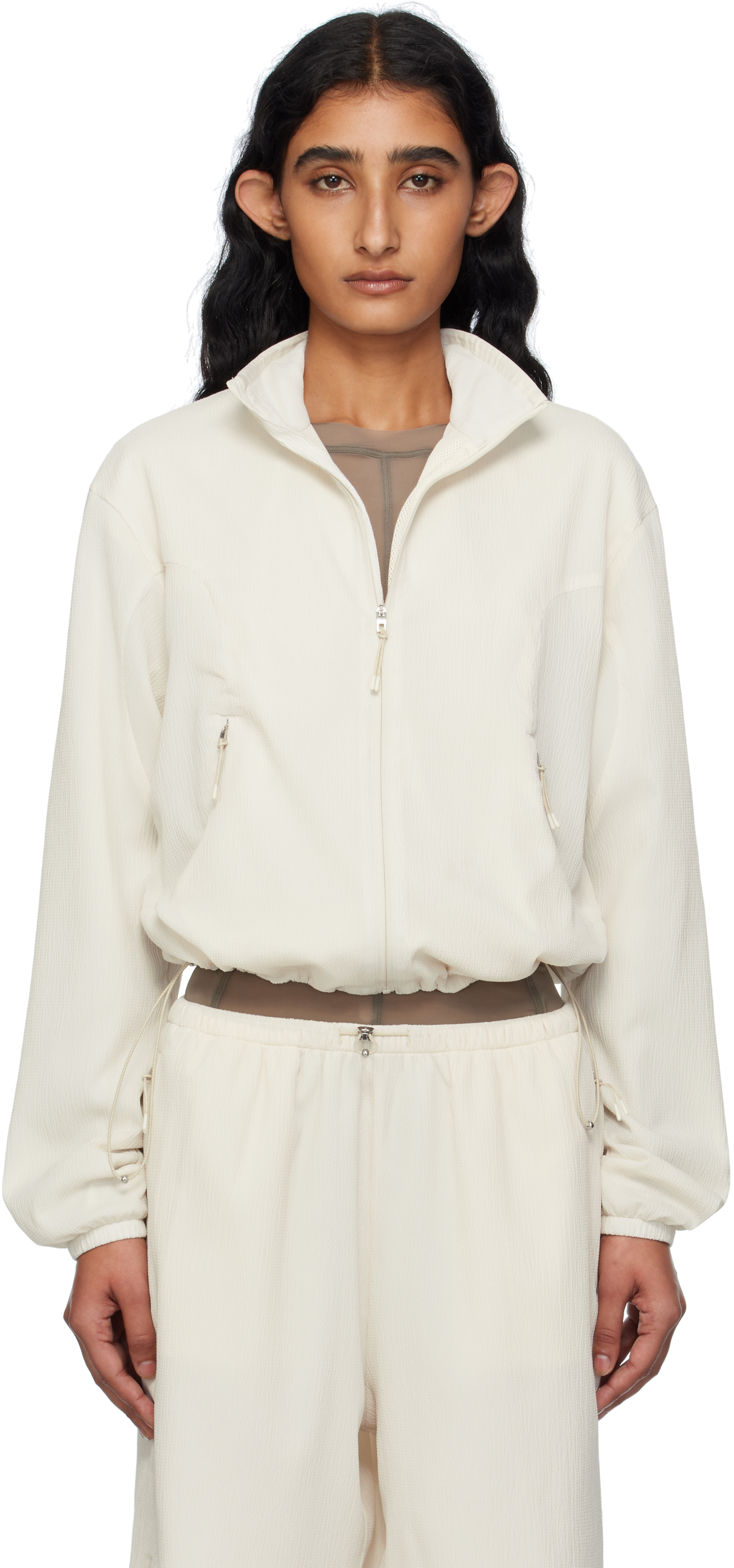 On Beige Zendaya Editi Track Jacket In White