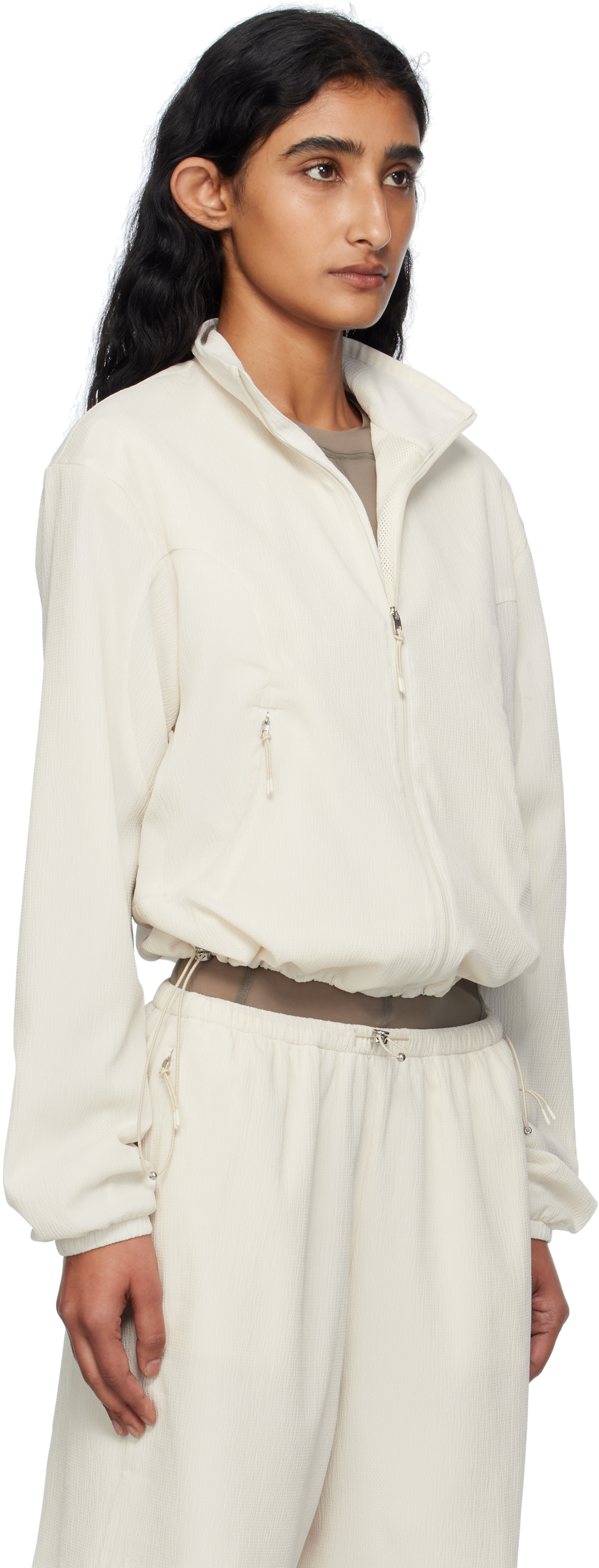 On Beige Zendaya Editi Track Jacket In White